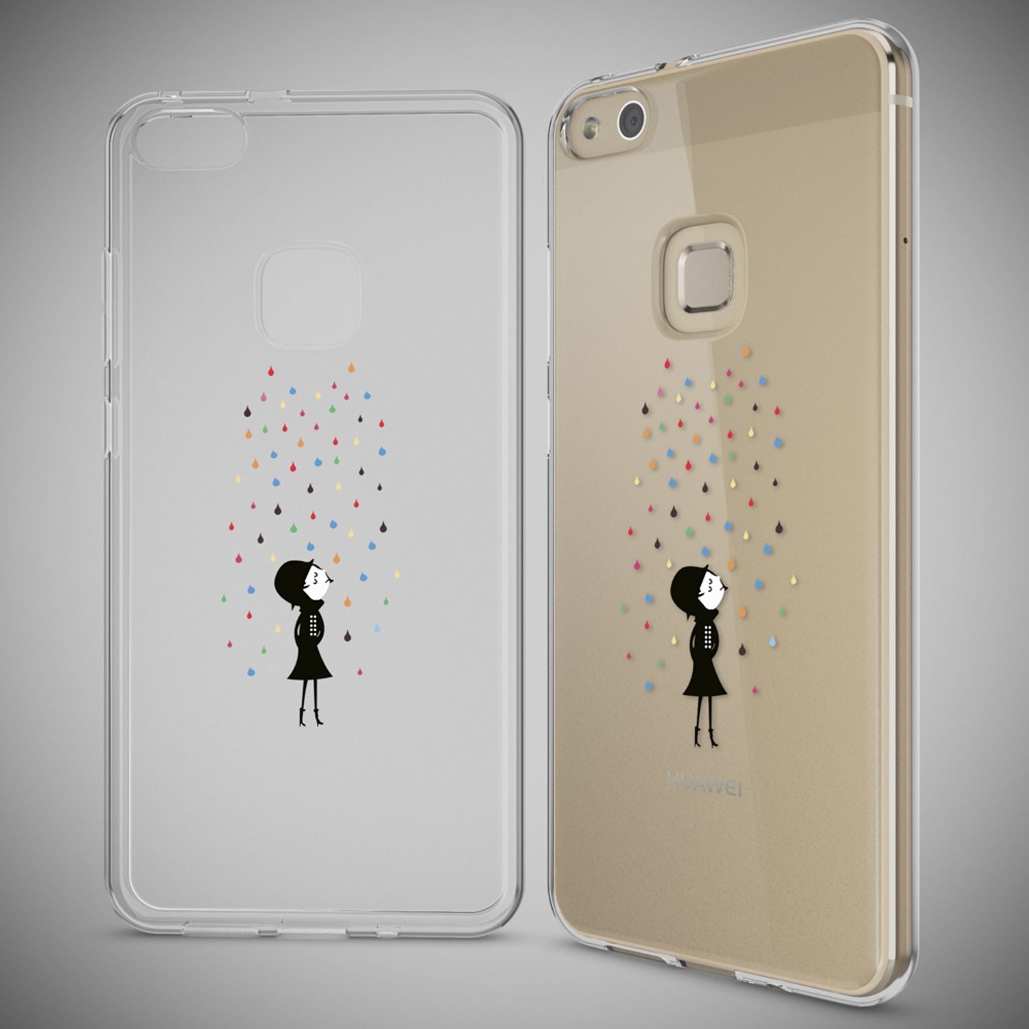 Handyhülle TPU Silikon für Huawei P10 Lite mehrfarbig Motiv | NALIA Berlin