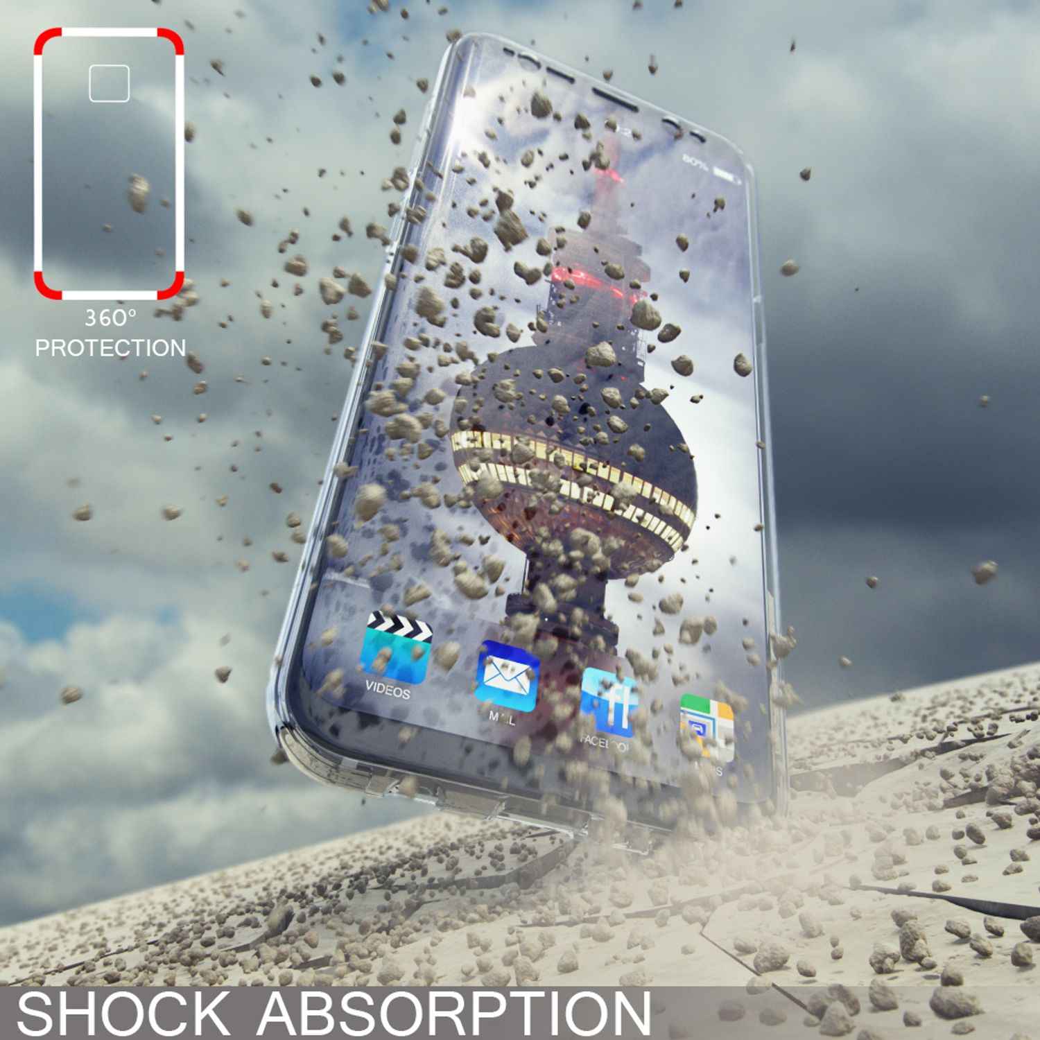 NALIA 360 Grad Hülle für Samsung Galaxy S8 Plus, Full Cover Rundum Doppel Schutz