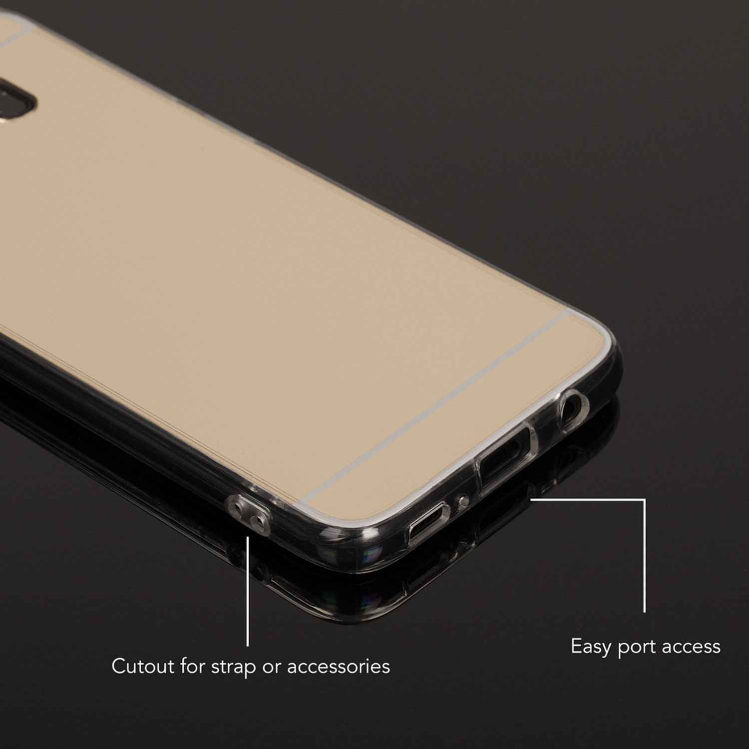 Samsung Galaxy S8 Spiegel Hülle von NALIA, Mirror Case Dünne Silikon Handyhülle