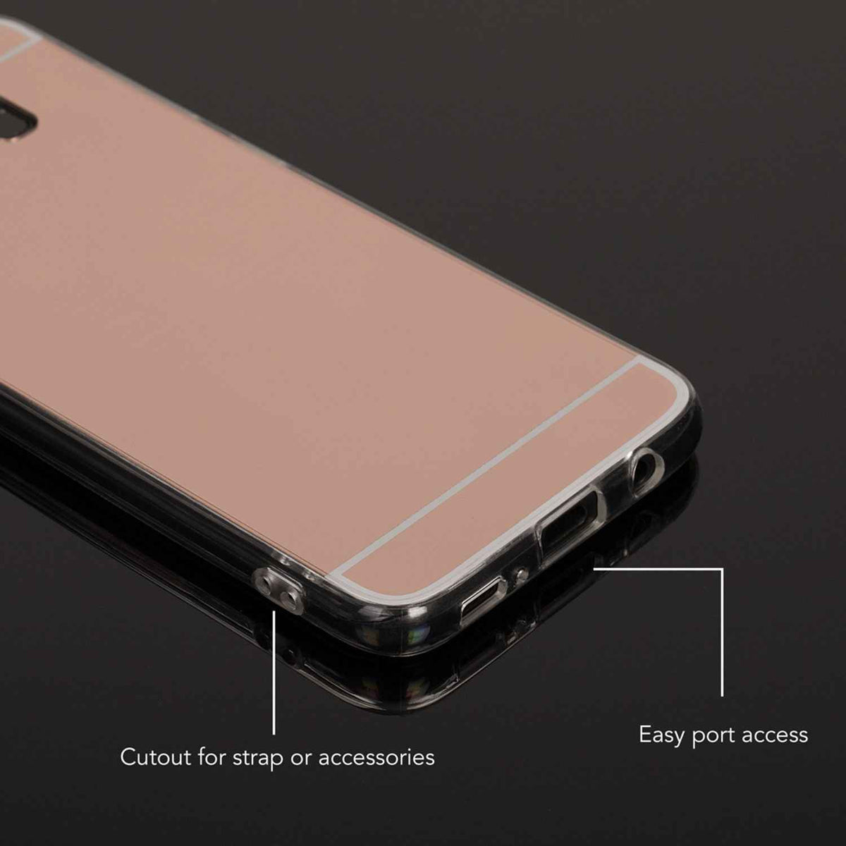Samsung Galaxy S8 Spiegel Hülle von NALIA, Mirror Case Dünne Silikon Handyhülle