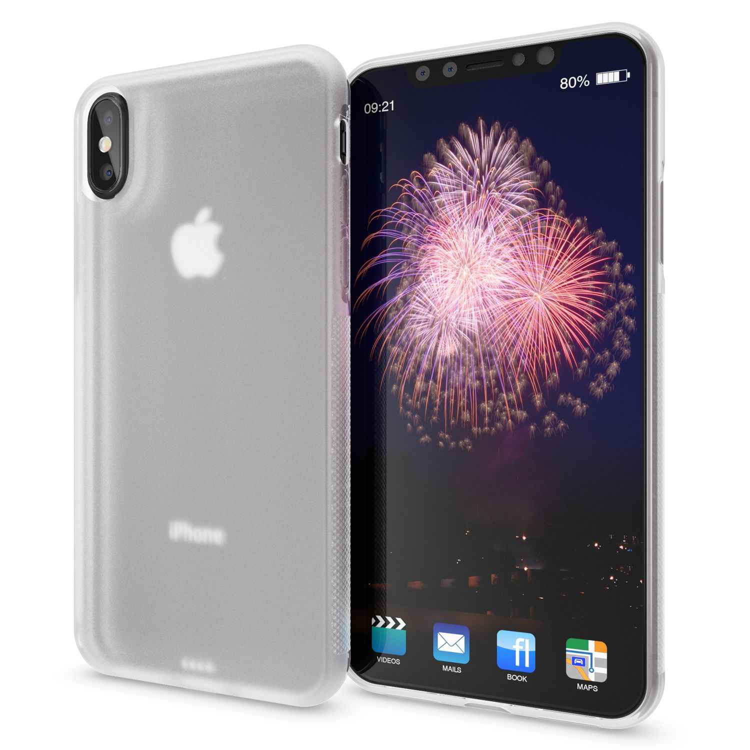 NALIA Hülle für Apple iPhone X XS, Anti Slip Case Schutz Cover Silikon Etui Matt