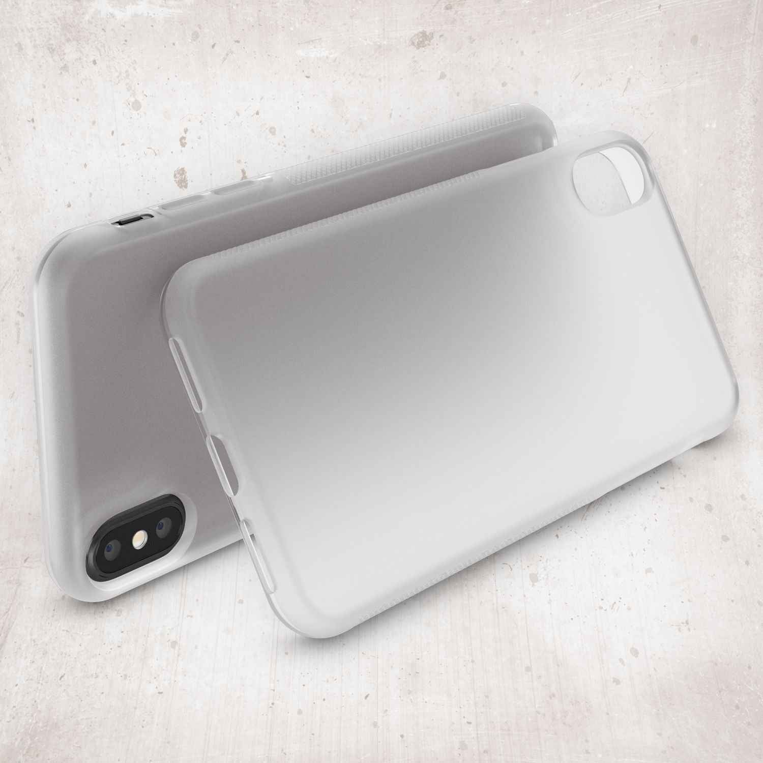NALIA Hülle für Apple iPhone X XS, Anti Slip Case Schutz Cover Silikon Etui Matt