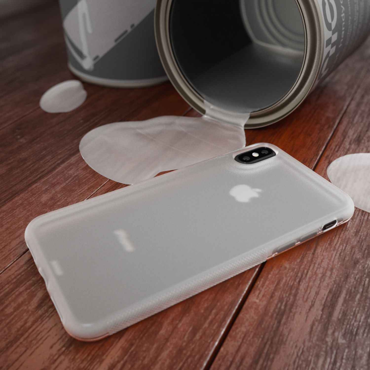 NALIA Hülle für Apple iPhone X XS, Anti Slip Case Schutz Cover Silikon Etui Matt