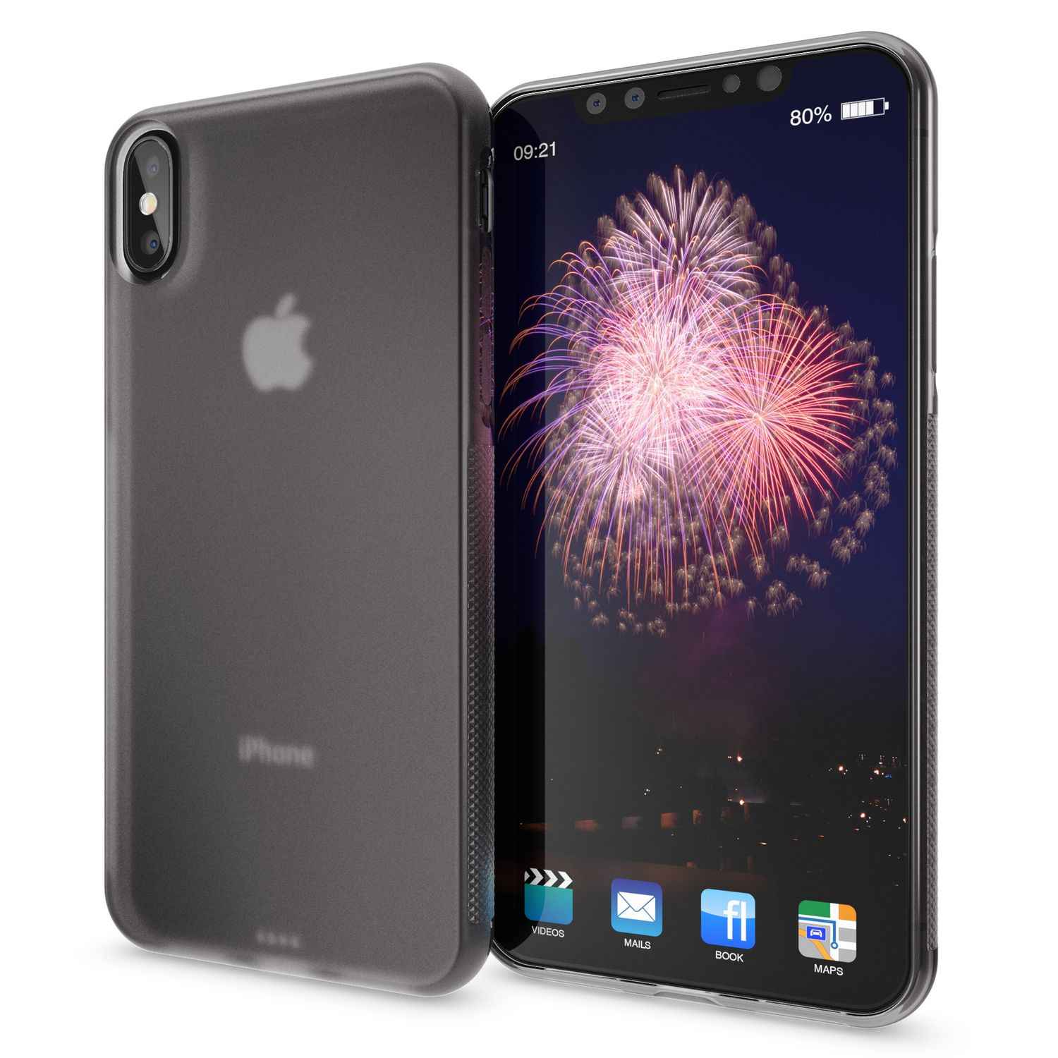 NALIA Hülle für Apple iPhone X XS, Anti Slip Case Schutz Cover Silikon Etui Matt