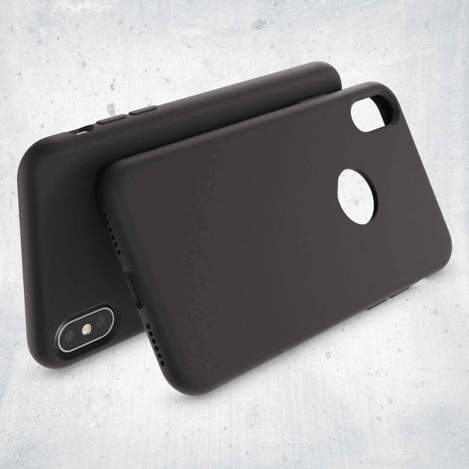 NALIA Hülle für Apple iPhone X, Liquid Silikon Handy Schutz Hard Case Cover
