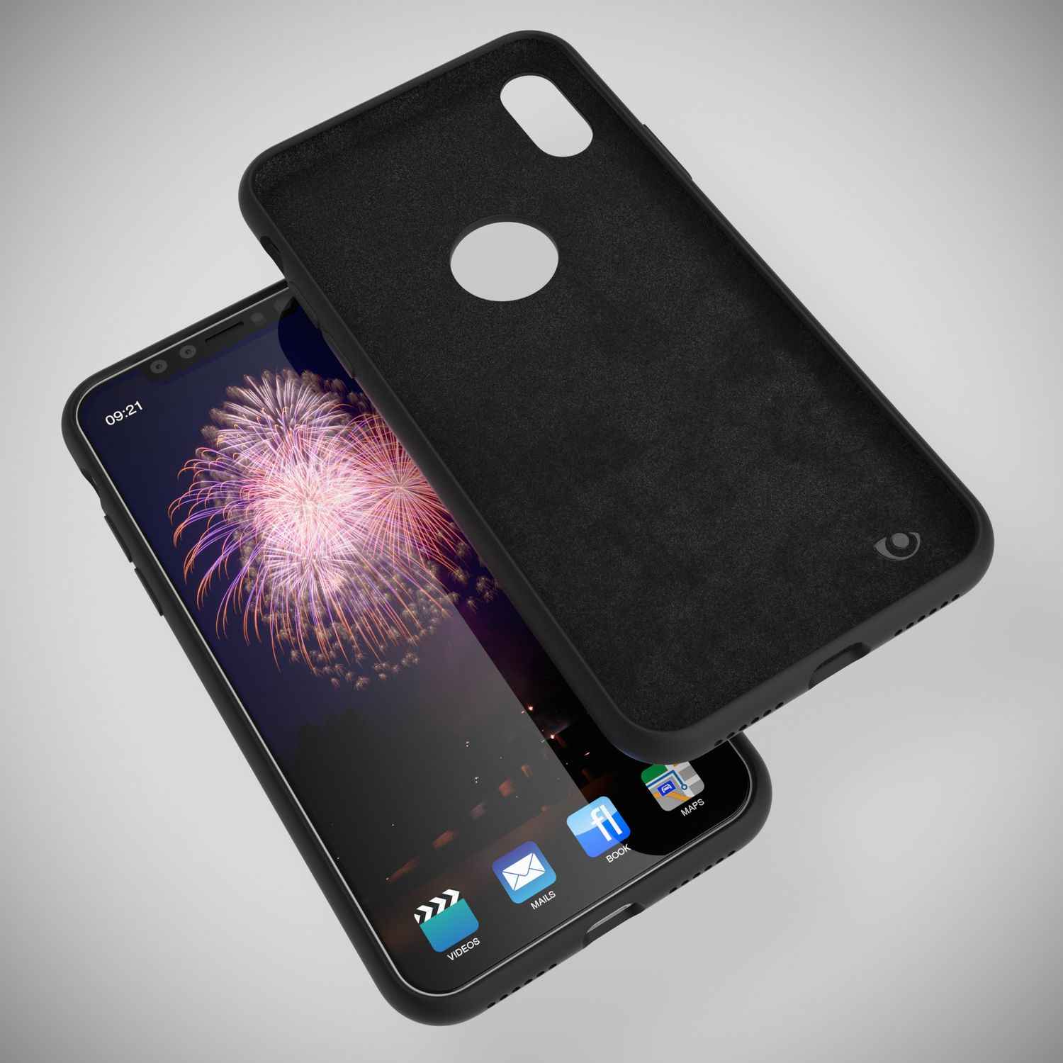 NALIA Hülle für Apple iPhone X, Liquid Silikon Handy Schutz Hard Case Cover