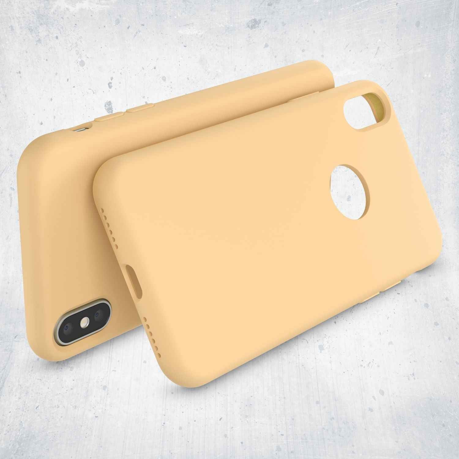 NALIA Hülle für Apple iPhone X, Liquid Silikon Handy Schutz Hard Case Cover