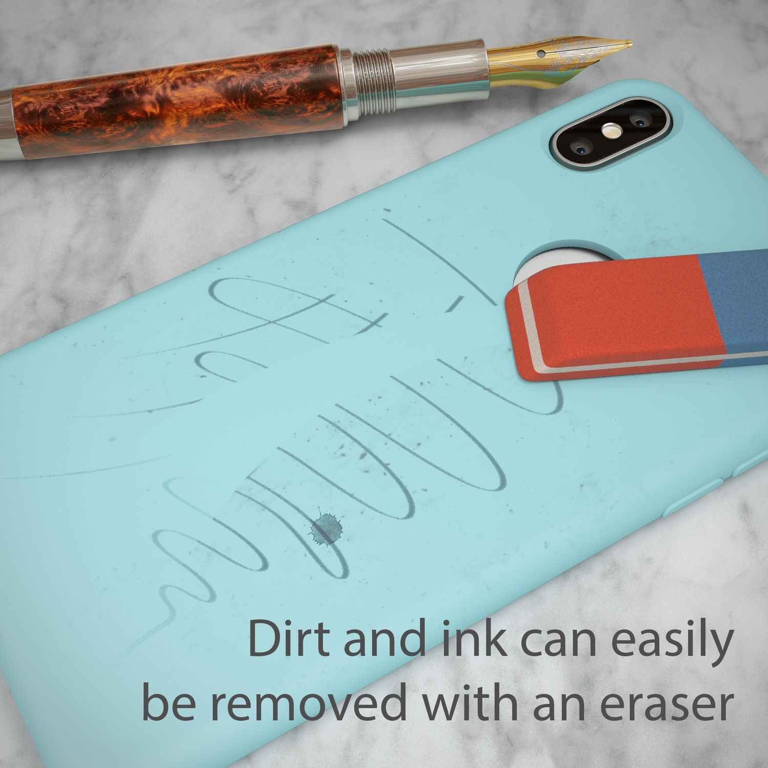 NALIA Hülle für Apple iPhone X, Liquid Silikon Handy Schutz Hard Case Cover