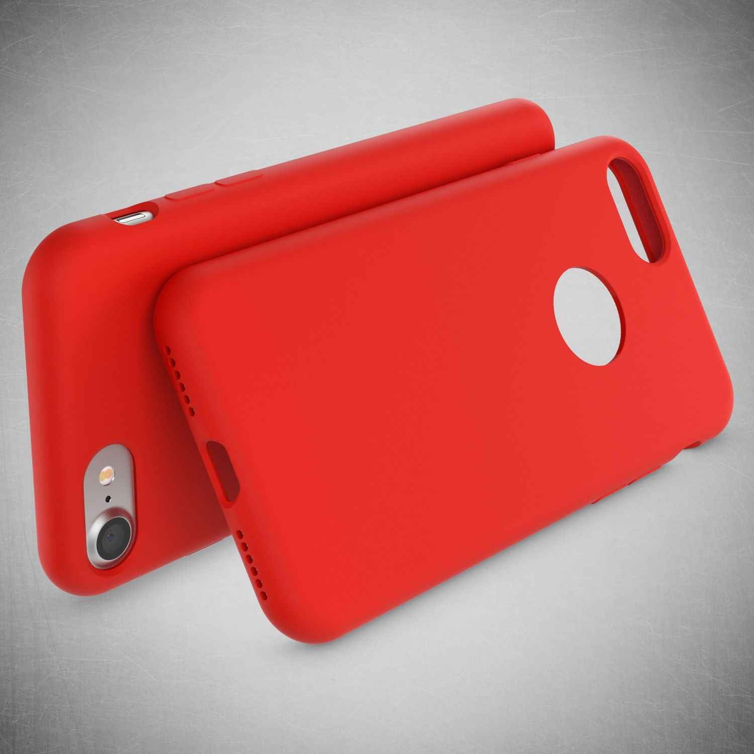 Apple iPhone 7 Liquid Silikon Handy Hülle von NALIA, weiches Hard Cover Case Dünn