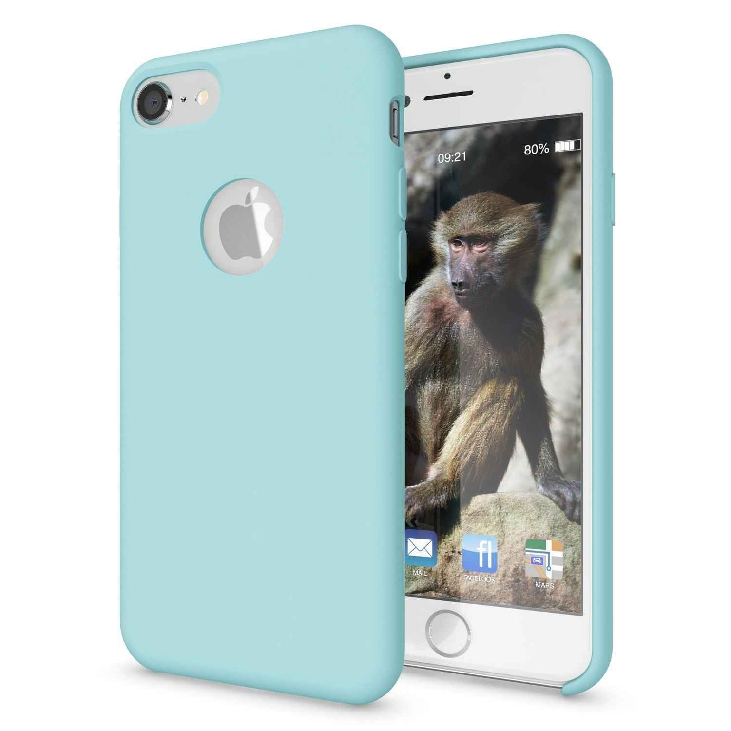 Apple iPhone 8 Liquid Silikon Handy Hülle von NALIA, weiches Hard Cover Case Dünn