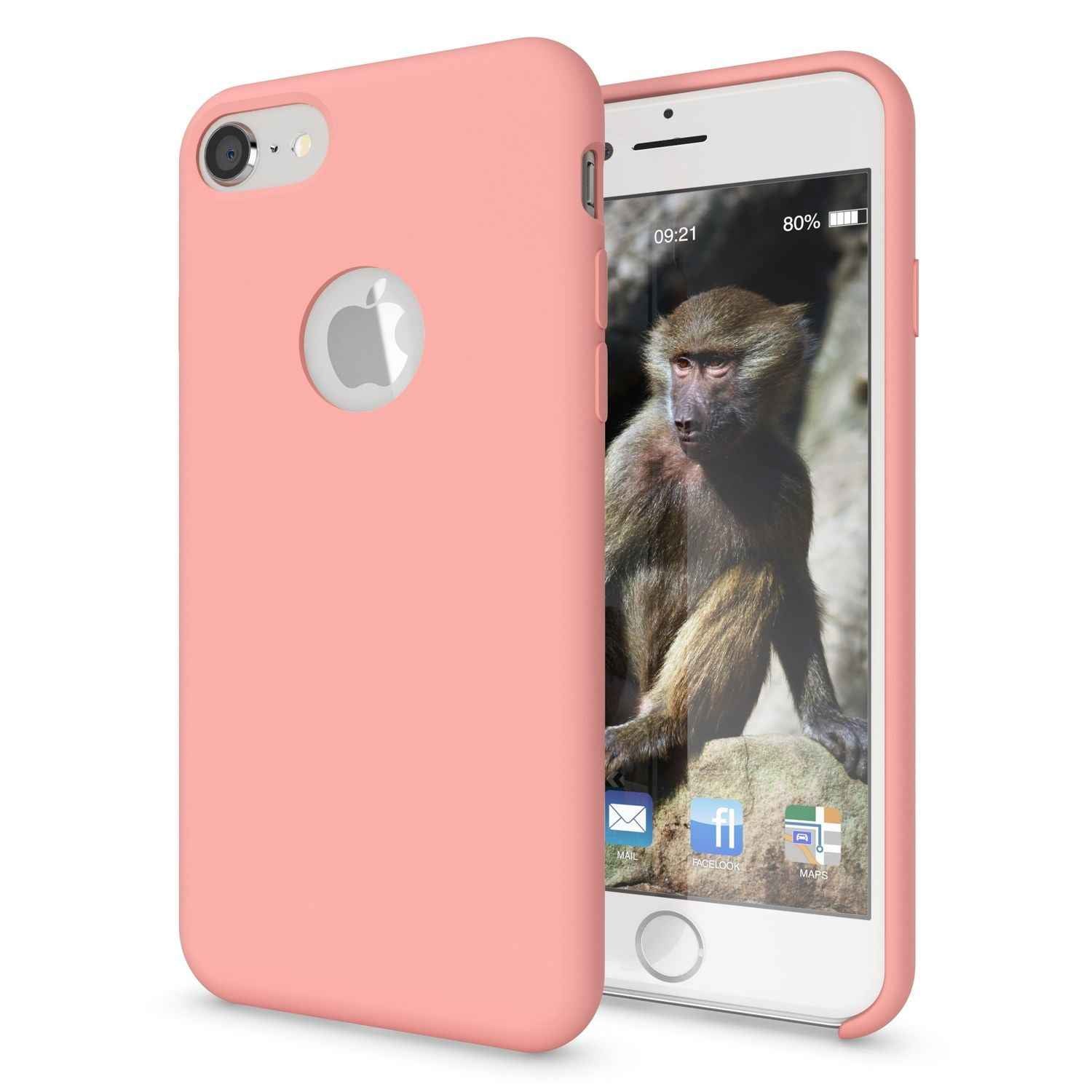 Apple iPhone 8 Liquid Silikon Handy Hülle von NALIA, weiches Hard Cover Case Dünn