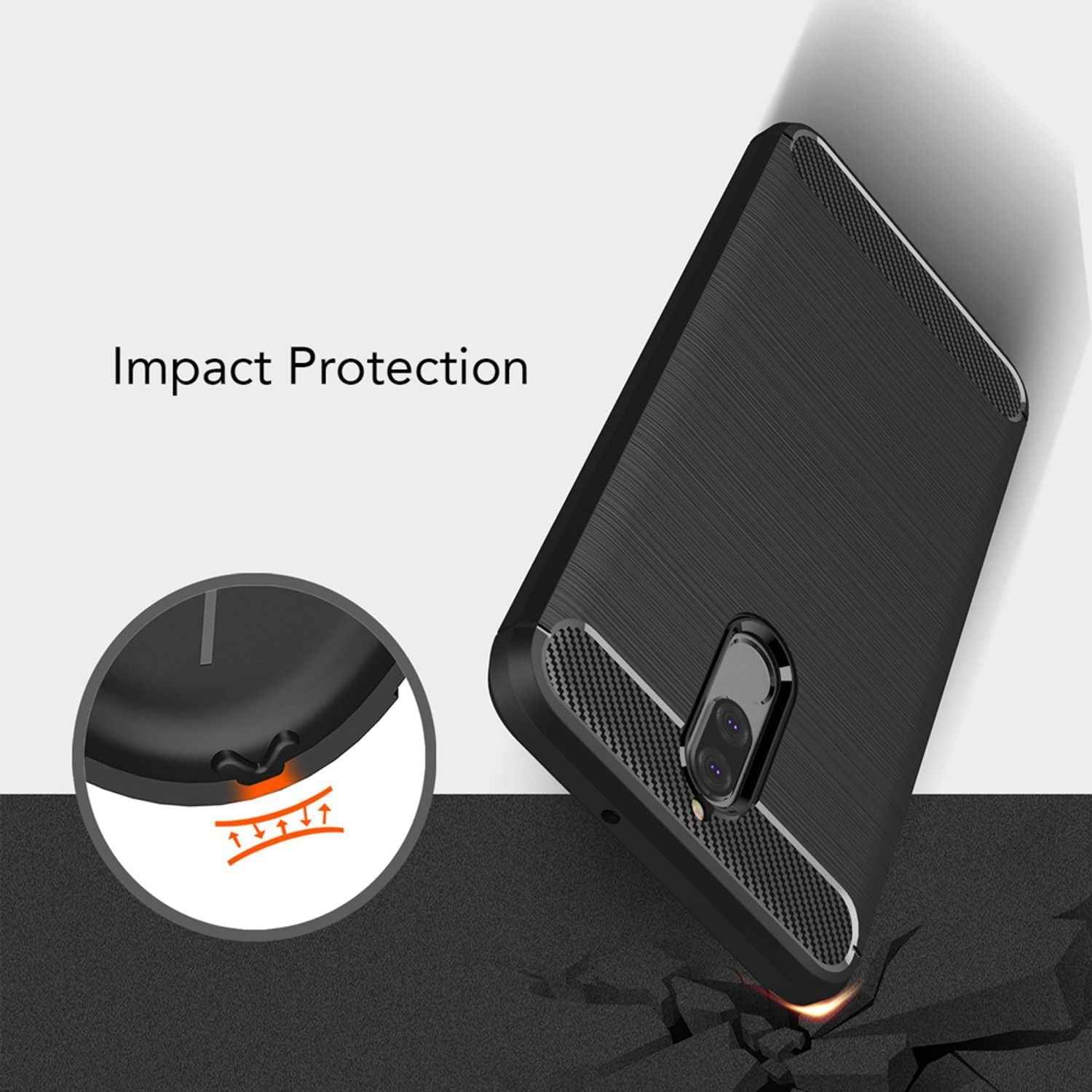Huawei Mate 10 Lite Handy Hülle von NALIA, Carbon Look Silikon Cover Case Schutz