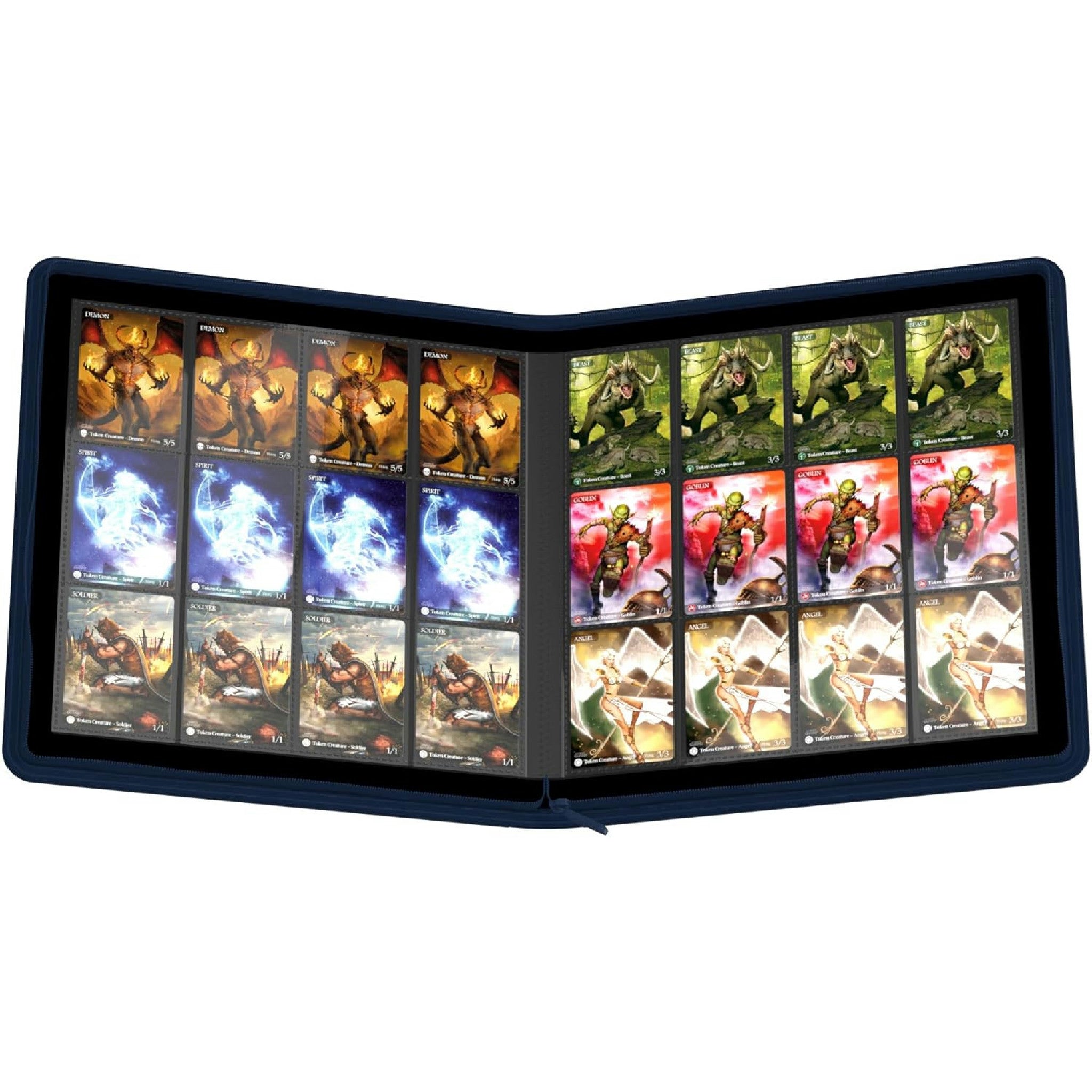 Ultimate Guard UGD010344 - 12-Pocket Quad Row Zip Folio Xeno Skin, dunkelblau, Blau Hauptansicht