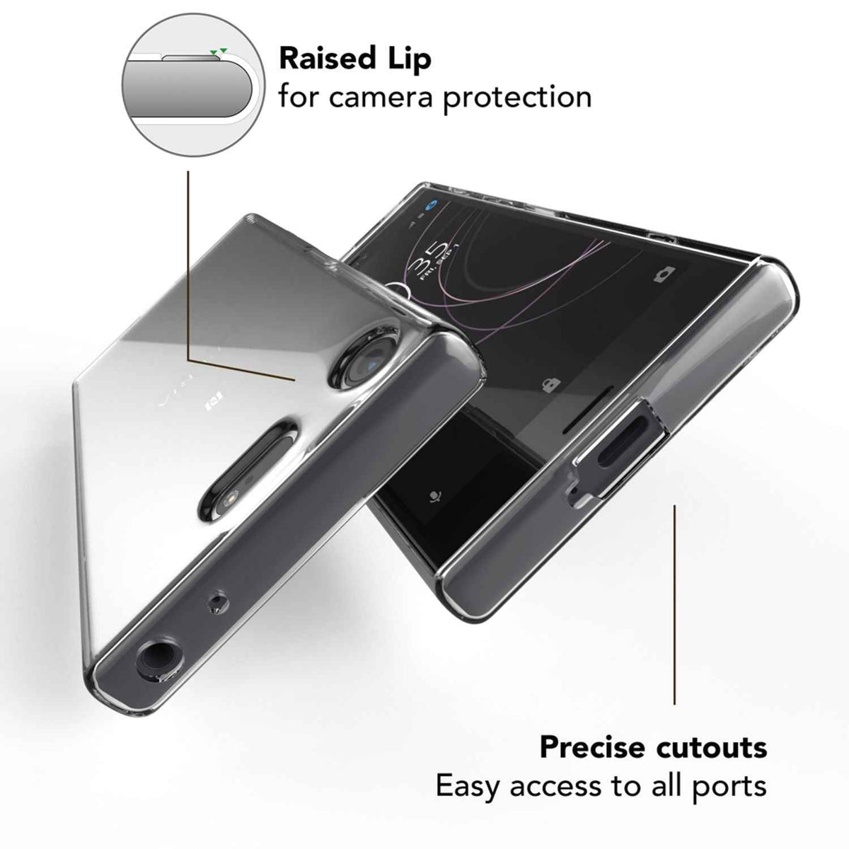 NALIA Handy Hülle für Sony Xperia XZ1, Silikon Case Cover Schutz Tasche Bumper