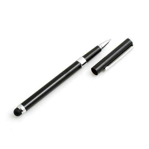 SYSTEM-S Stylus 2 in 1 Stift Kugelschreiber für Tablet PC Smartphone