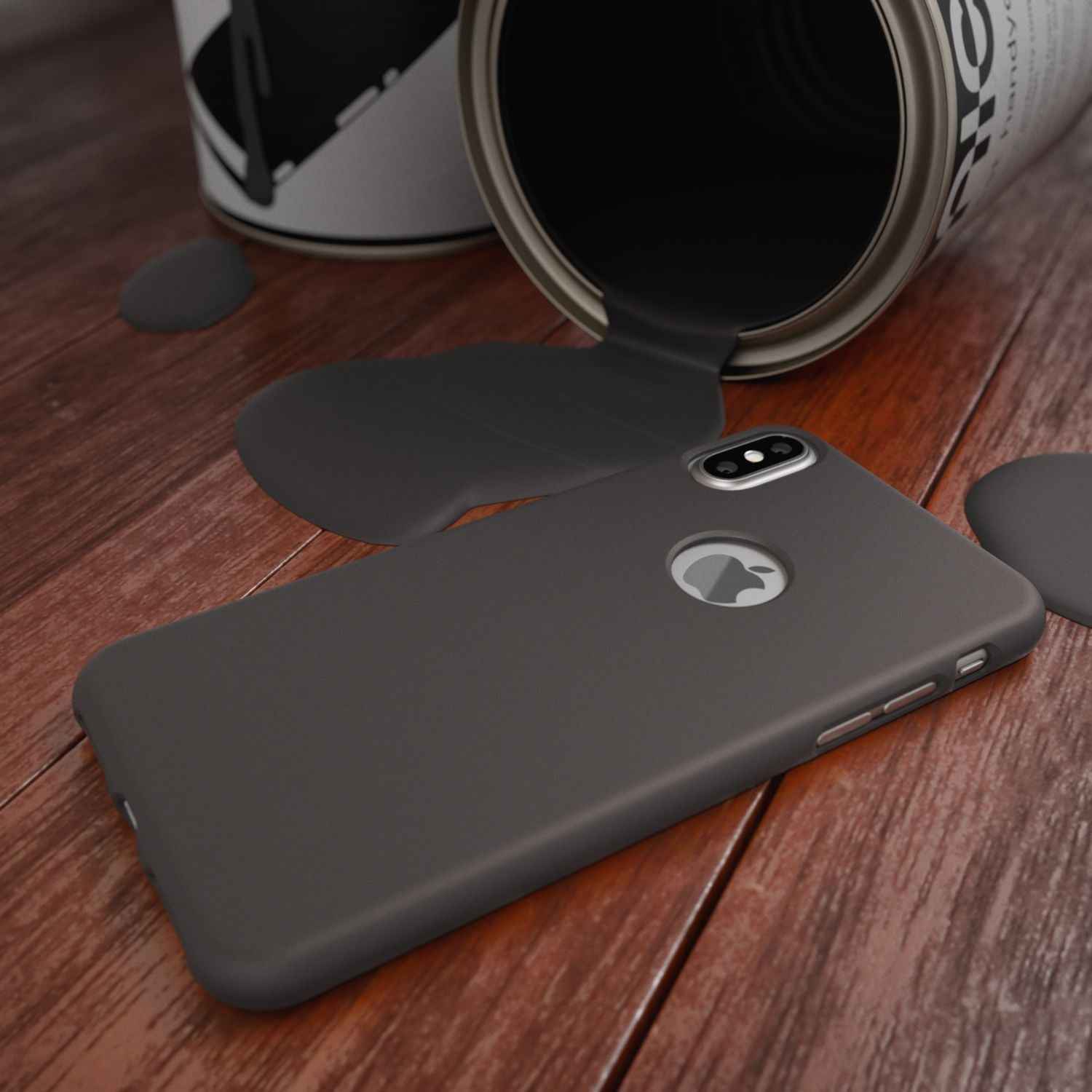 NALIA Handyhülle für Apple iPhone XS Max, Ultra-Slim TPU Hülle Silikon Neon Case