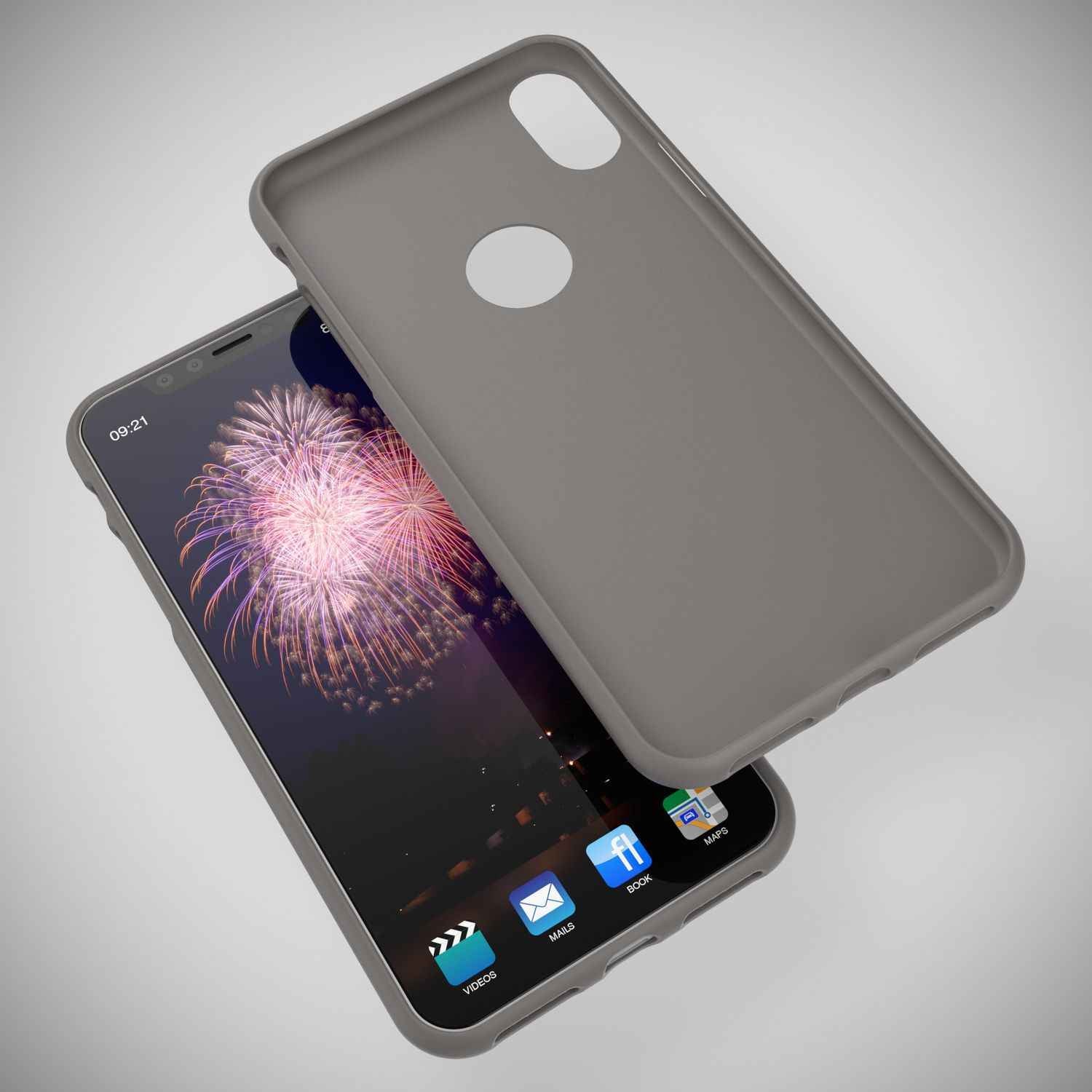 NALIA Handyhülle für Apple iPhone XS Max, Ultra-Slim TPU Hülle Silikon Neon Case