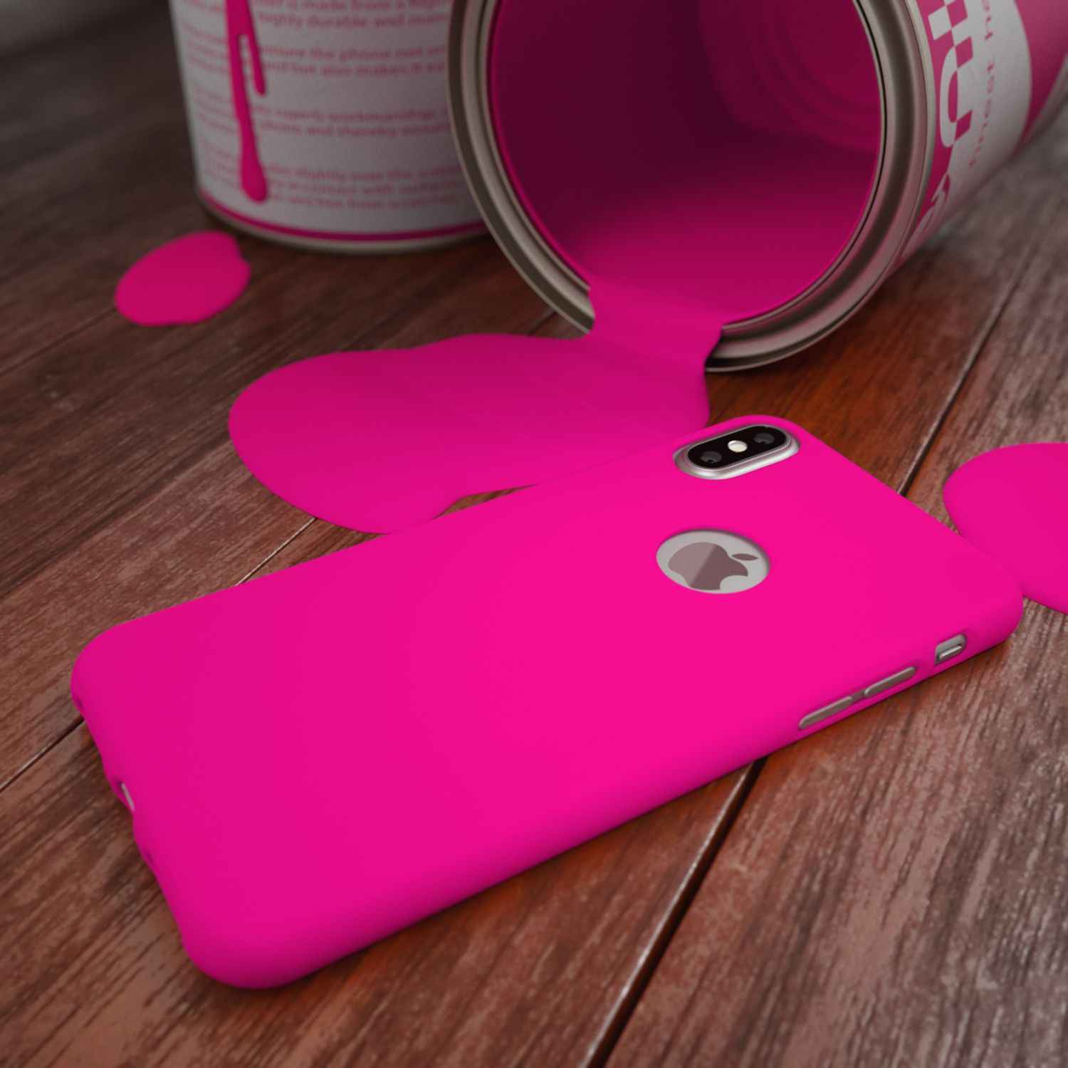 NALIA Handyhülle für Apple iPhone XS Max, Ultra-Slim TPU Hülle Silikon Neon Case