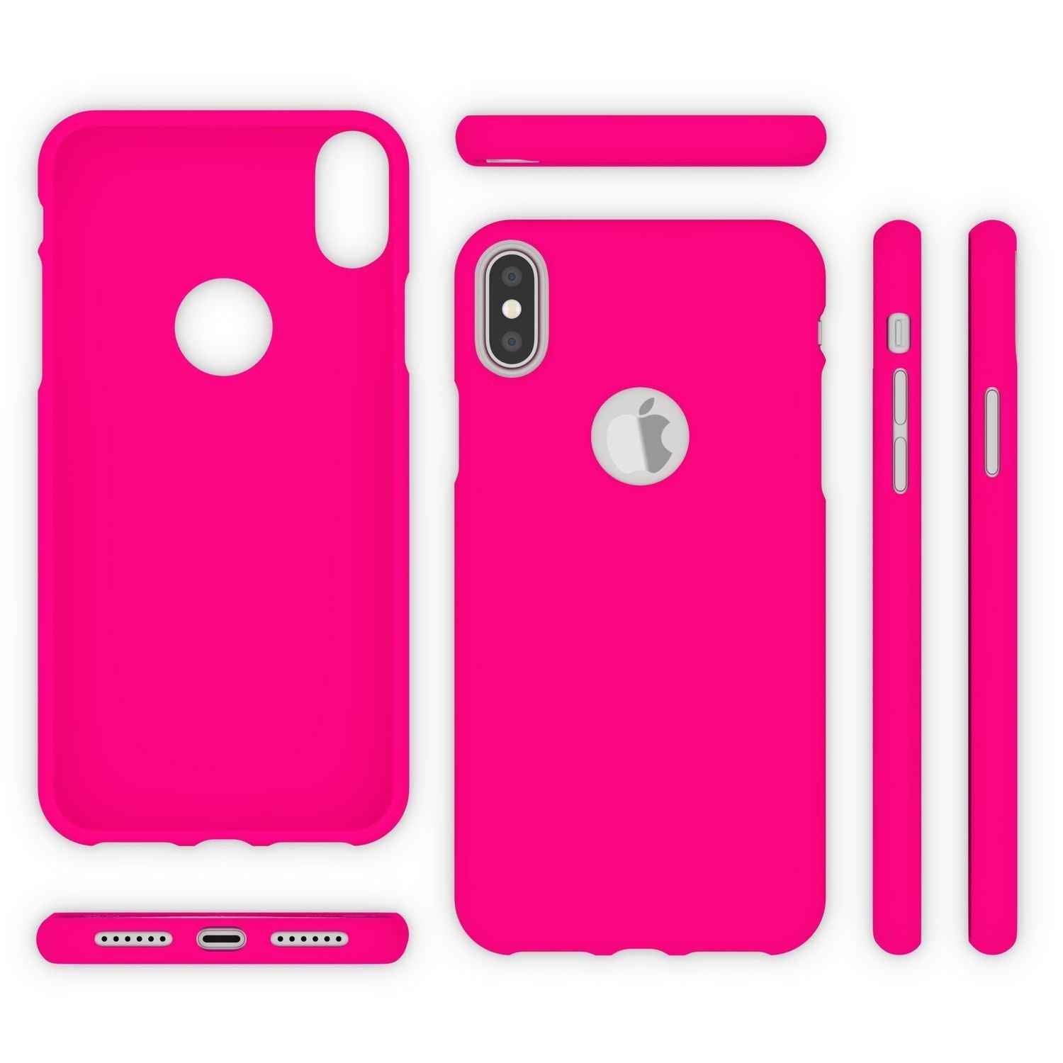 NALIA Handyhülle für Apple iPhone XS Max, Ultra-Slim TPU Hülle Silikon Neon Case