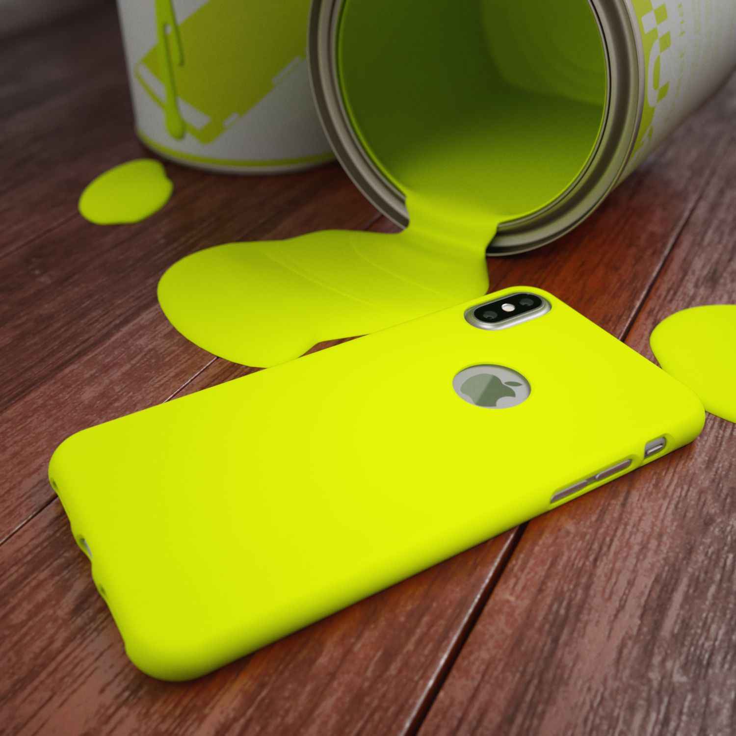 NALIA Handyhülle für Apple iPhone XS Max, Ultra-Slim TPU Hülle Silikon Neon Case