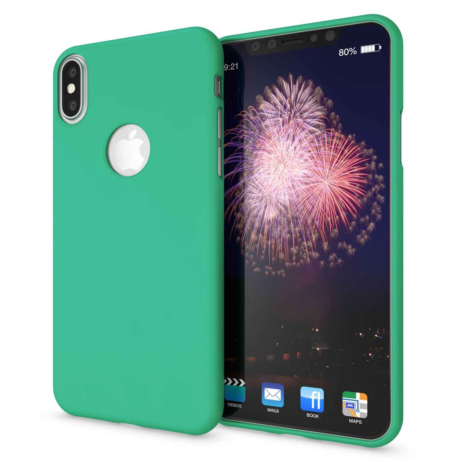 NALIA Handyhülle für Apple iPhone XS Max, Ultra-Slim TPU Hülle Silikon Neon Case