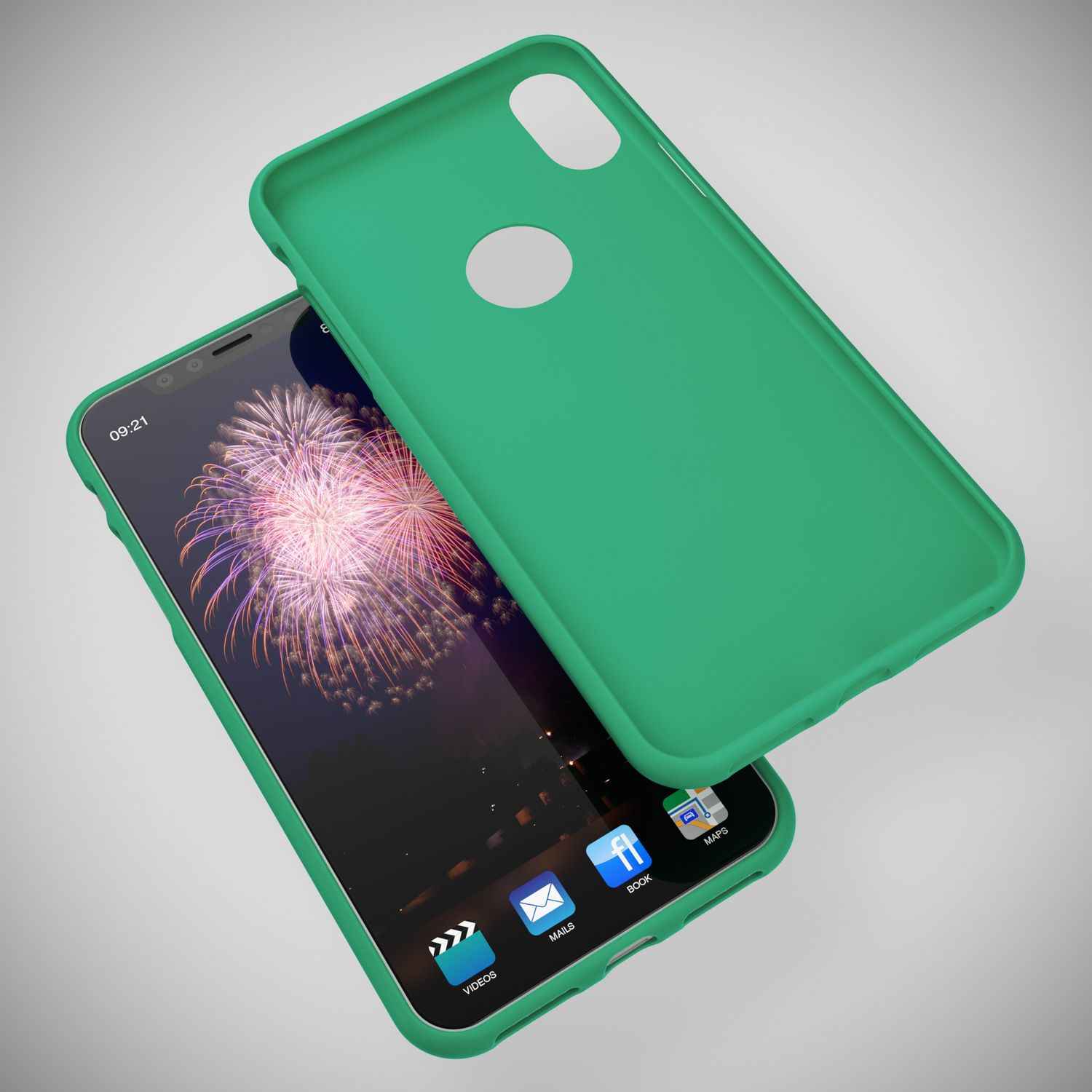 NALIA Handyhülle für Apple iPhone XS Max, Ultra-Slim TPU Hülle Silikon Neon Case