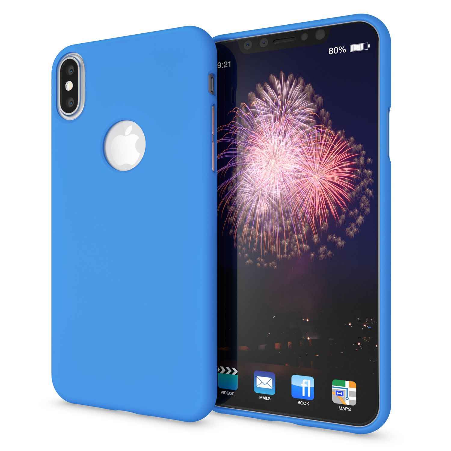 NALIA Handyhülle für Apple iPhone XS Max, Ultra-Slim TPU Hülle Silikon Neon Case