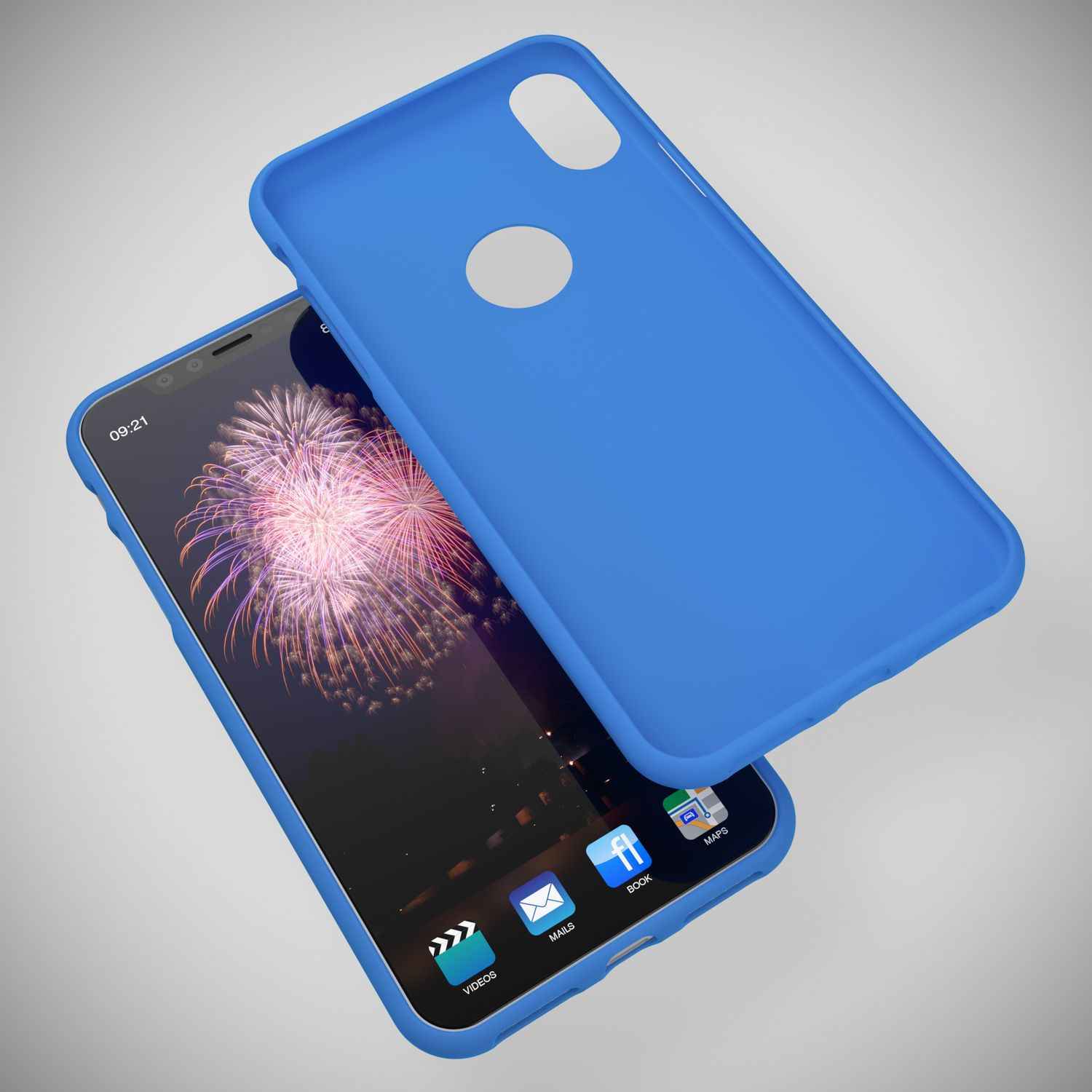NALIA Handyhülle für Apple iPhone XS Max, Ultra-Slim TPU Hülle Silikon Neon Case