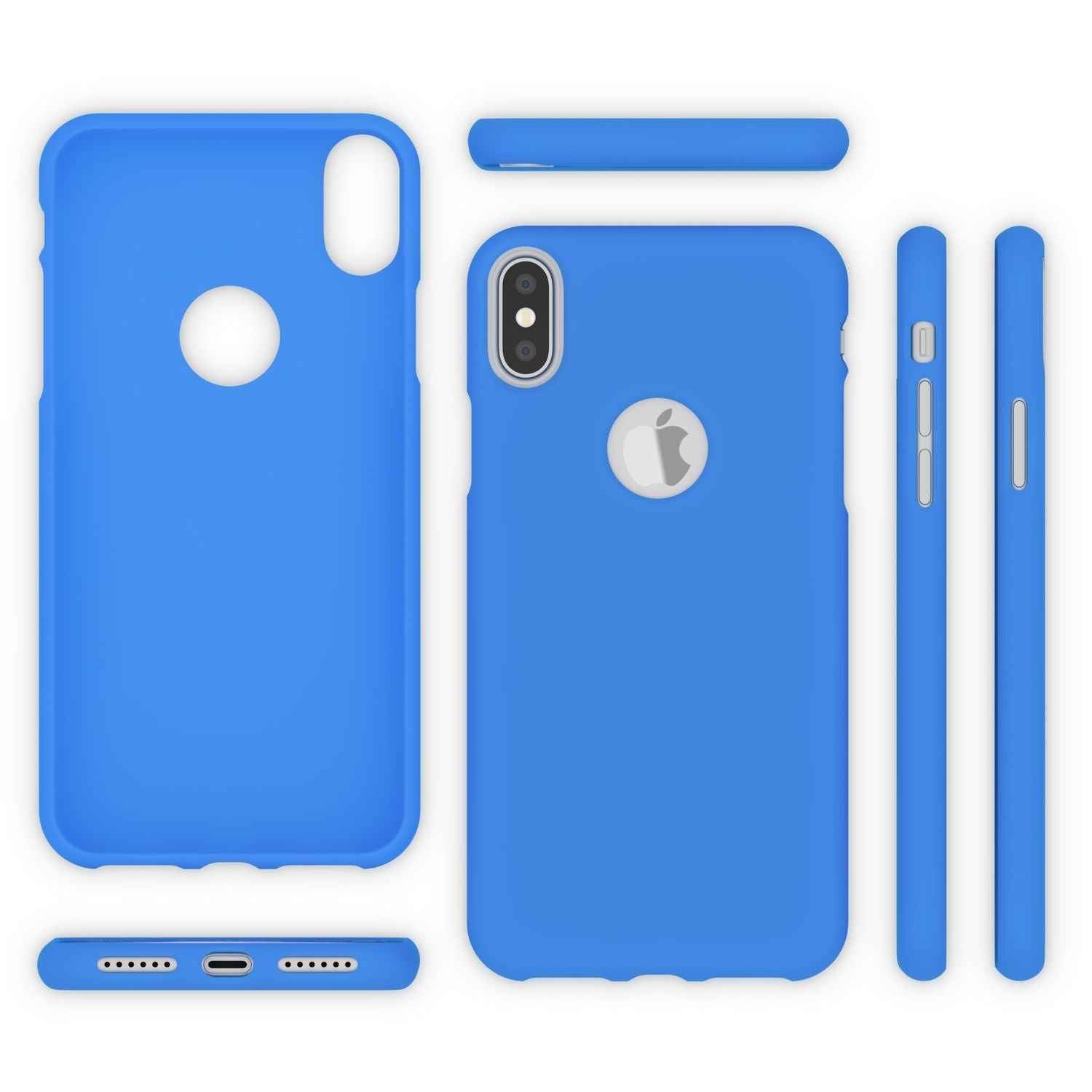 NALIA Handyhülle für Apple iPhone XS Max, Ultra-Slim TPU Hülle Silikon Neon Case