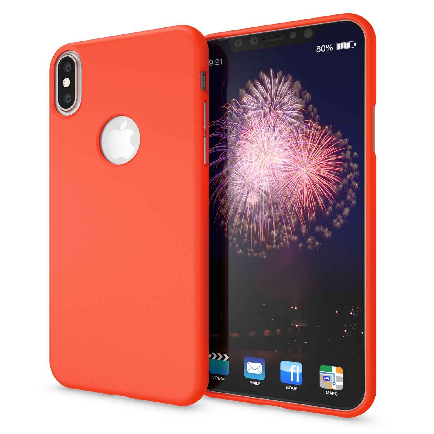 NALIA Handyhülle für Apple iPhone XS Max, Ultra-Slim TPU Hülle Silikon Neon Case