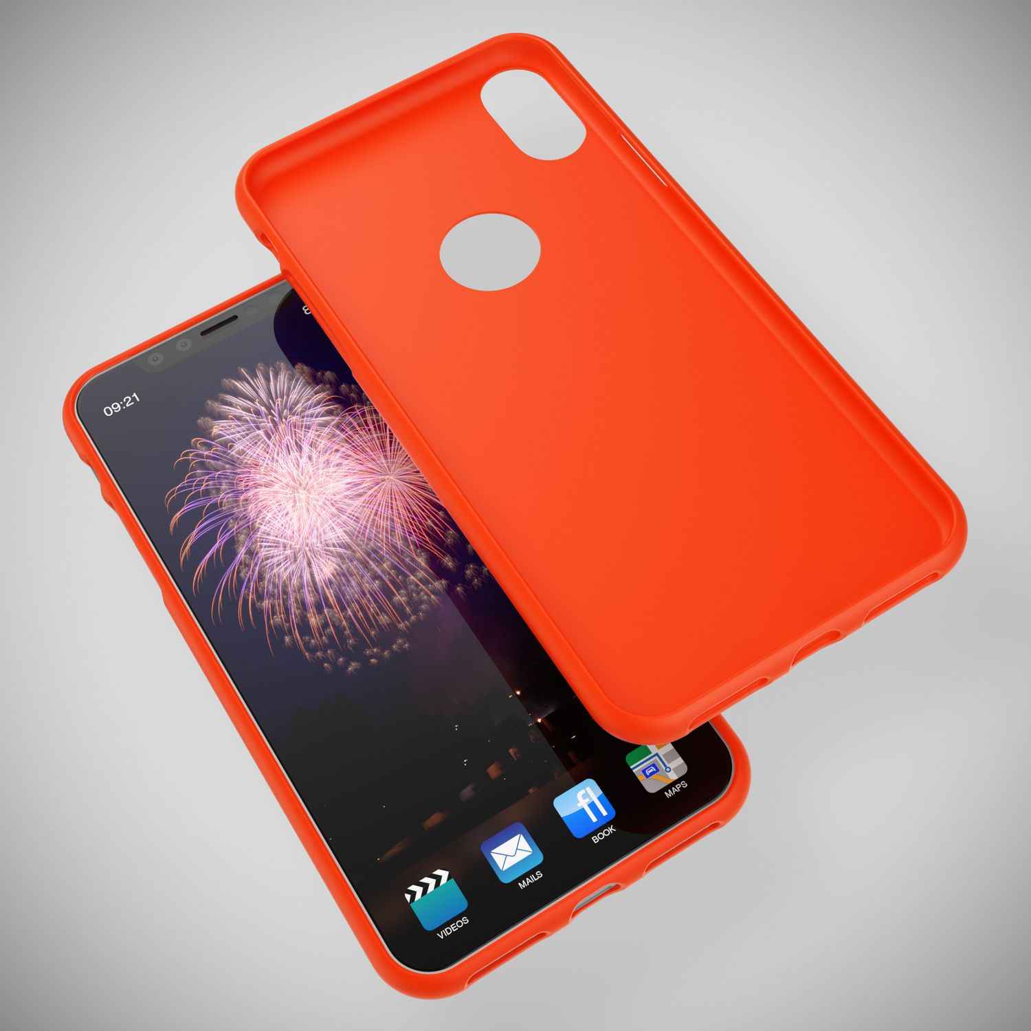NALIA Handyhülle für Apple iPhone XS Max, Ultra-Slim TPU Hülle Silikon Neon Case