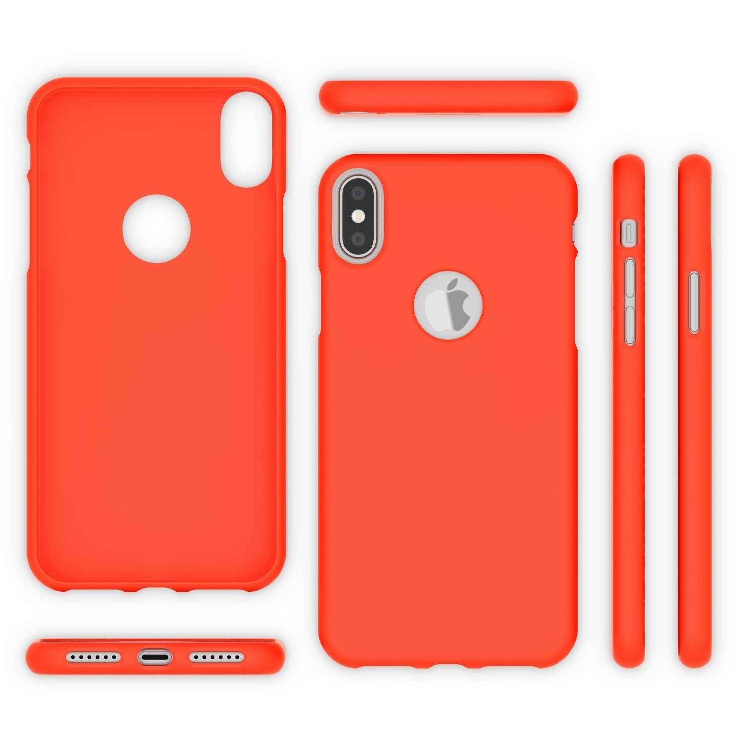 NALIA Handyhülle für Apple iPhone XS Max, Ultra-Slim TPU Hülle Silikon Neon Case