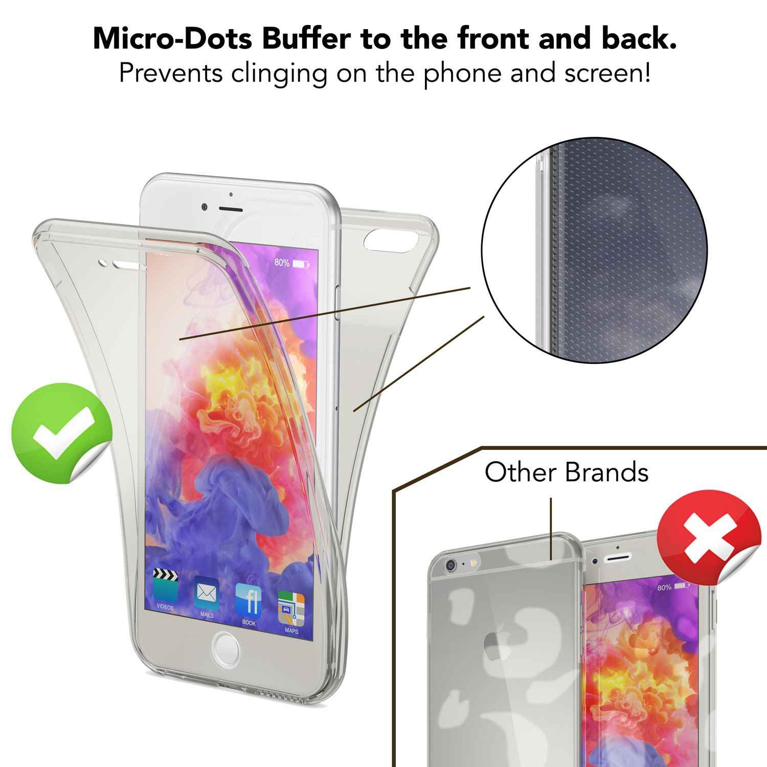 Apple iPhone 6 Plus 6S Plus 360 Grad Handy Hülle von NALIA, Full Cover Case
