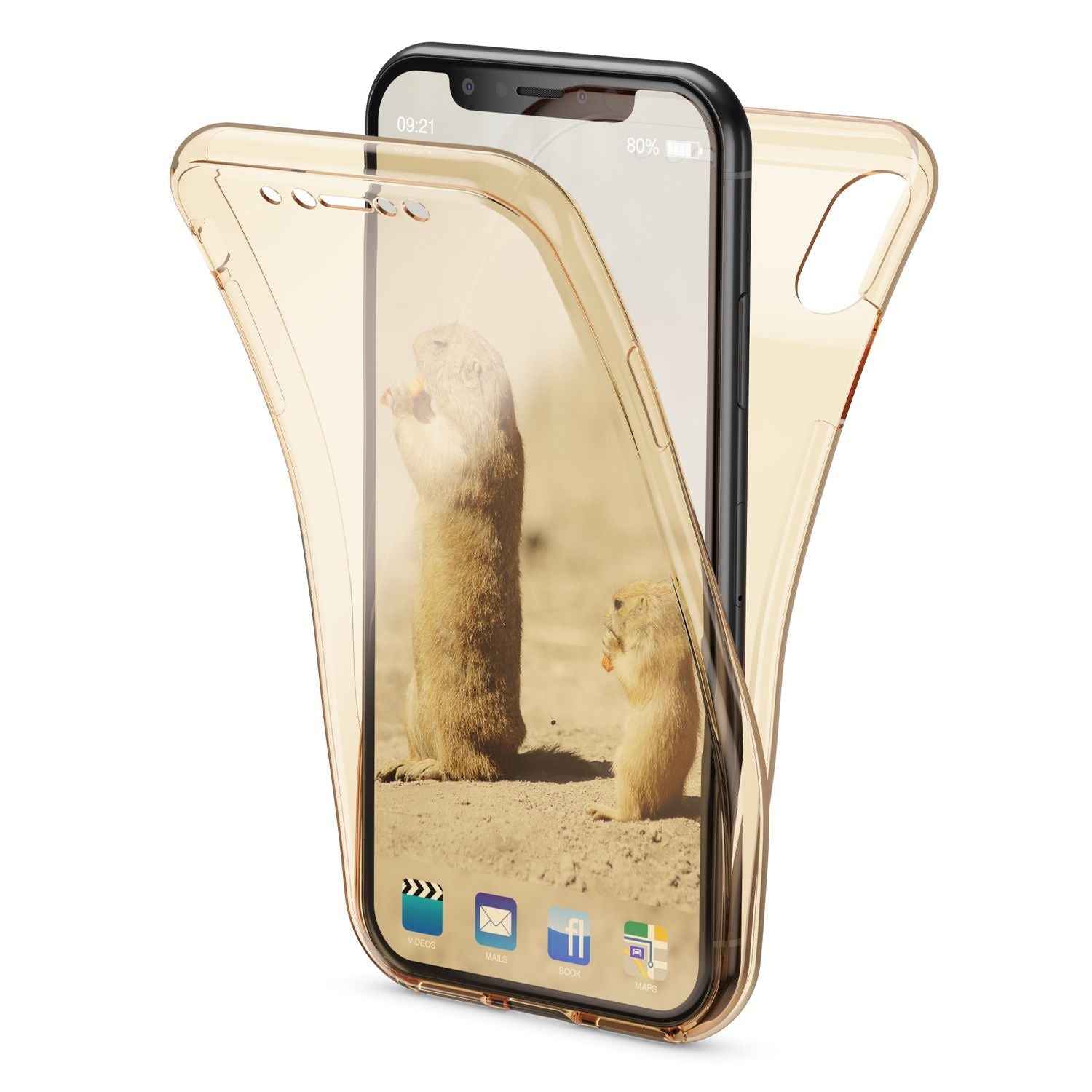 NALIA 360 Grad Hülle für Apple iPhone X XS, Full Cover Rundum Handy Schutz Case