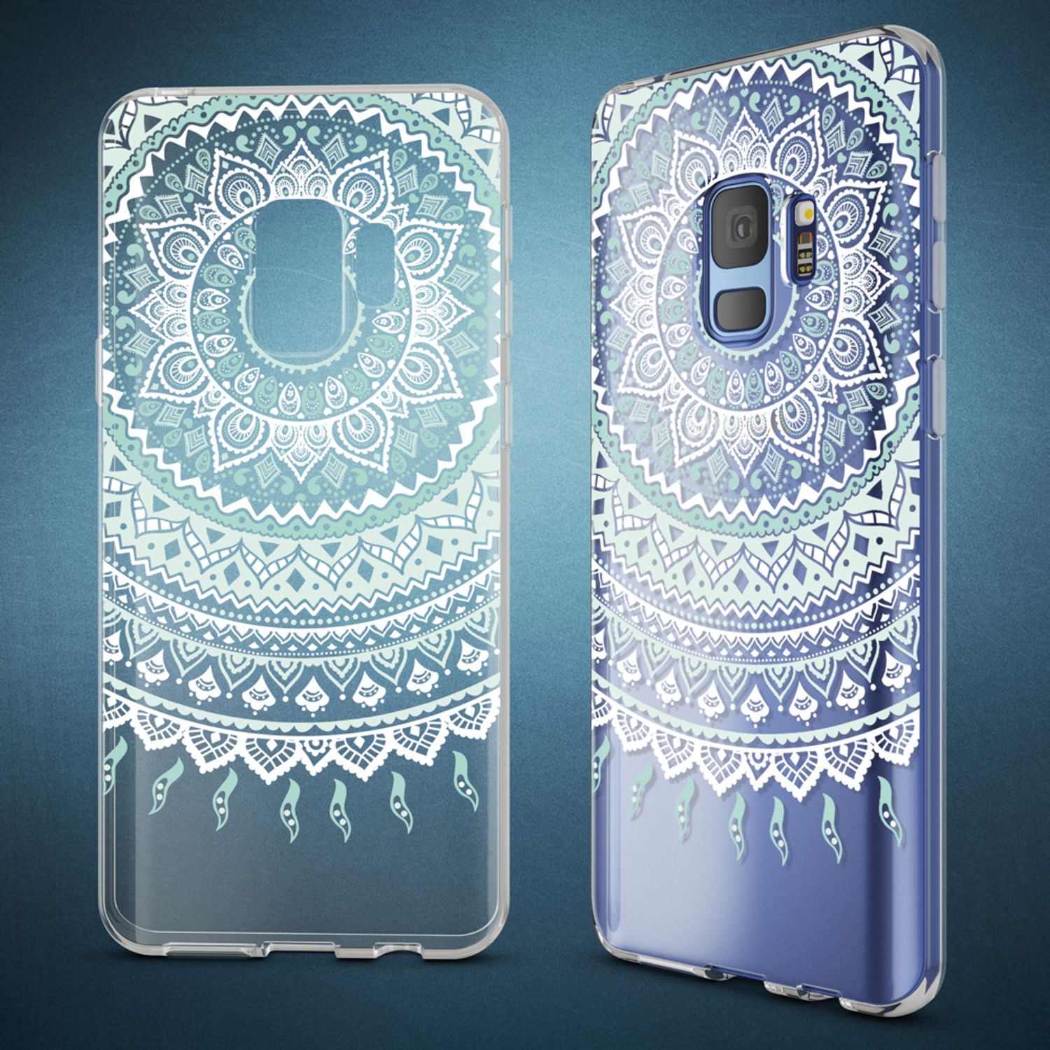 Samsung Galaxy S9 Hülle TPU Silikon durchsichtig mehrfarbig Motiv | NALIA Berlin