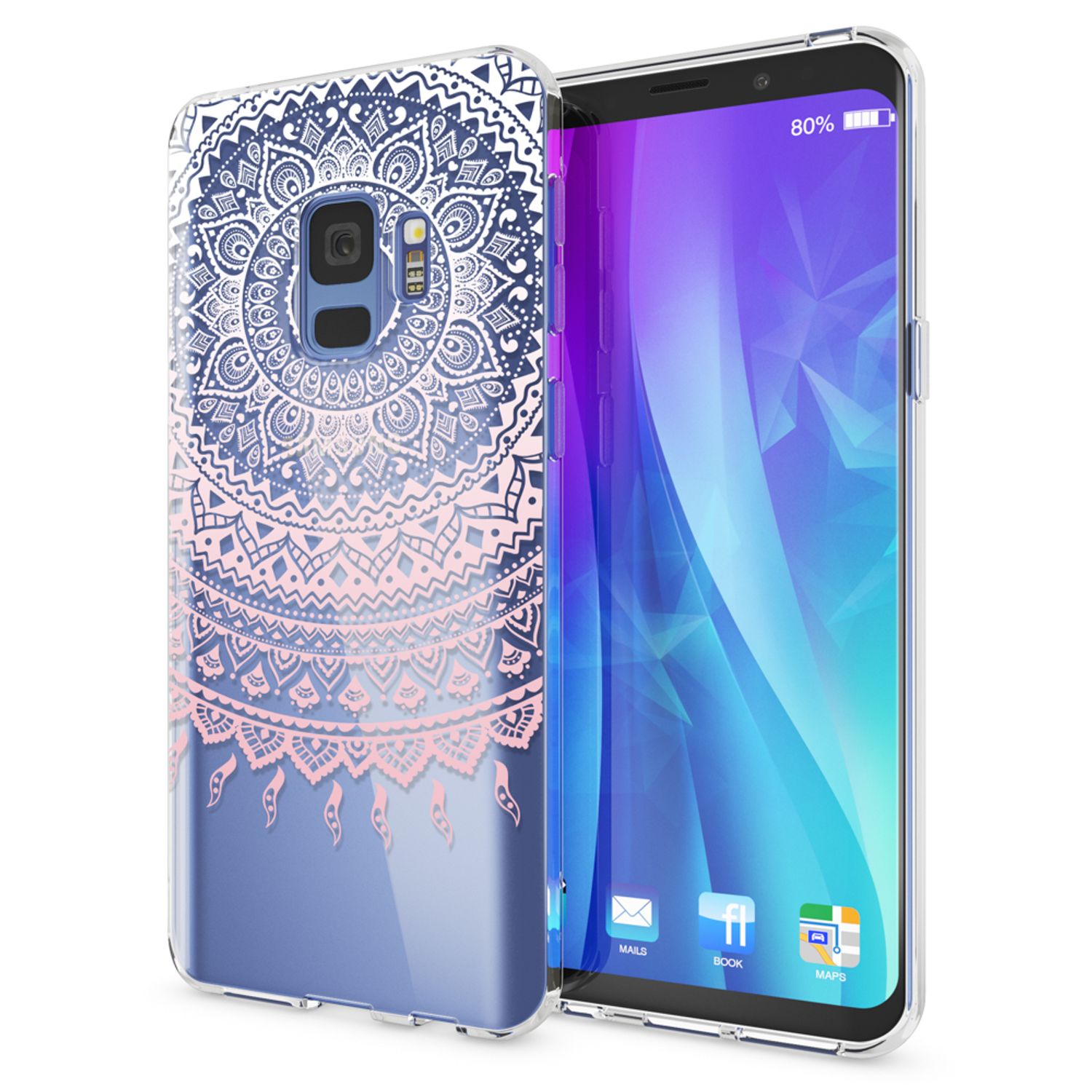 Samsung Galaxy S9 Hülle TPU Silikon durchsichtig mehrfarbig Motiv | NALIA Berlin