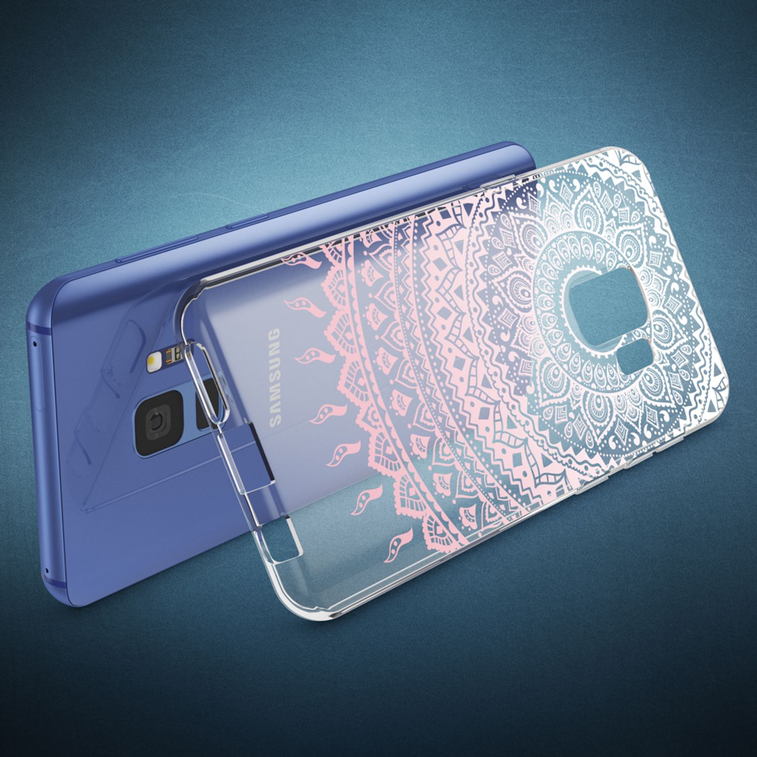 Samsung Galaxy S9 Hülle TPU Silikon durchsichtig mehrfarbig Motiv | NALIA Berlin