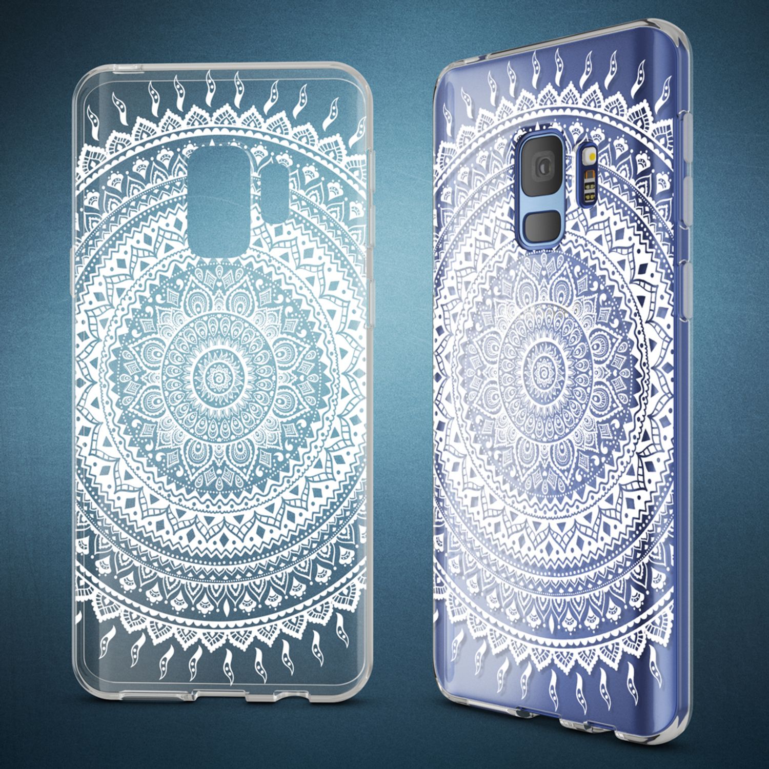 Samsung Galaxy S9 Hülle TPU Silikon durchsichtig mehrfarbig Motiv | NALIA Berlin