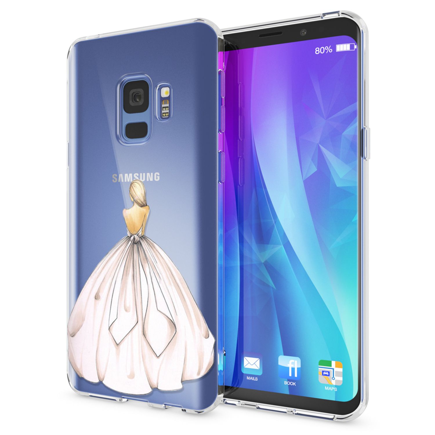 Samsung Galaxy S9 Hülle TPU Silikon durchsichtig mehrfarbig Motiv | NALIA Berlin