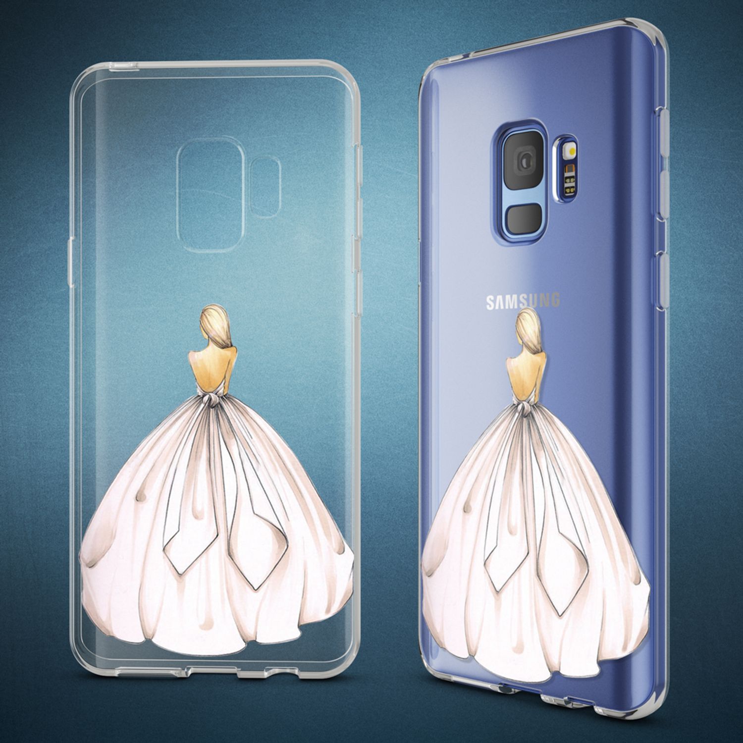 Samsung Galaxy S9 Hülle TPU Silikon durchsichtig mehrfarbig Motiv | NALIA Berlin