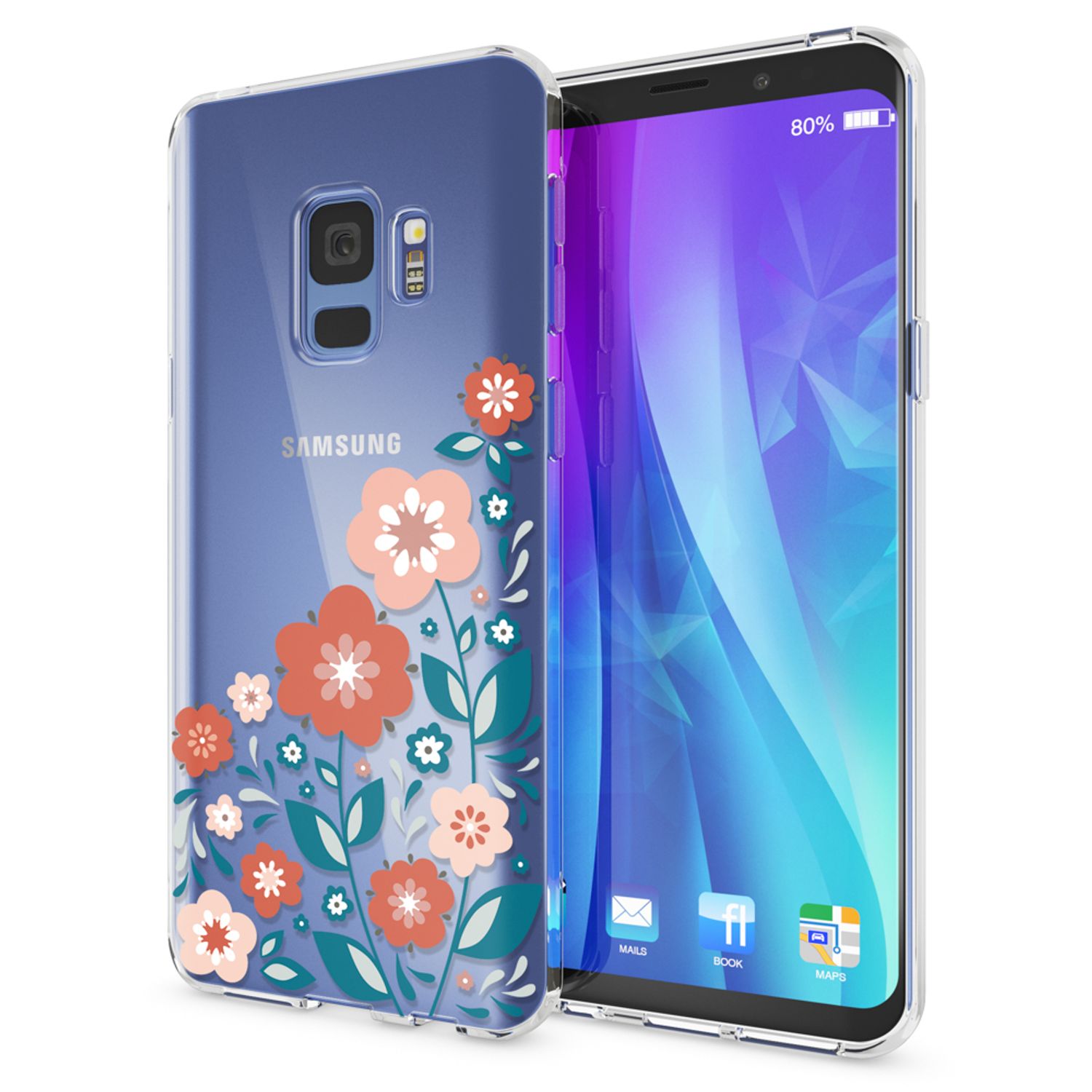 Samsung Galaxy S9 Hülle TPU Silikon durchsichtig mehrfarbig Motiv | NALIA Berlin
