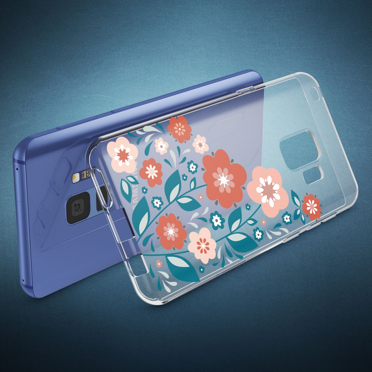 Samsung Galaxy S9 Hülle TPU Silikon durchsichtig mehrfarbig Motiv | NALIA Berlin
