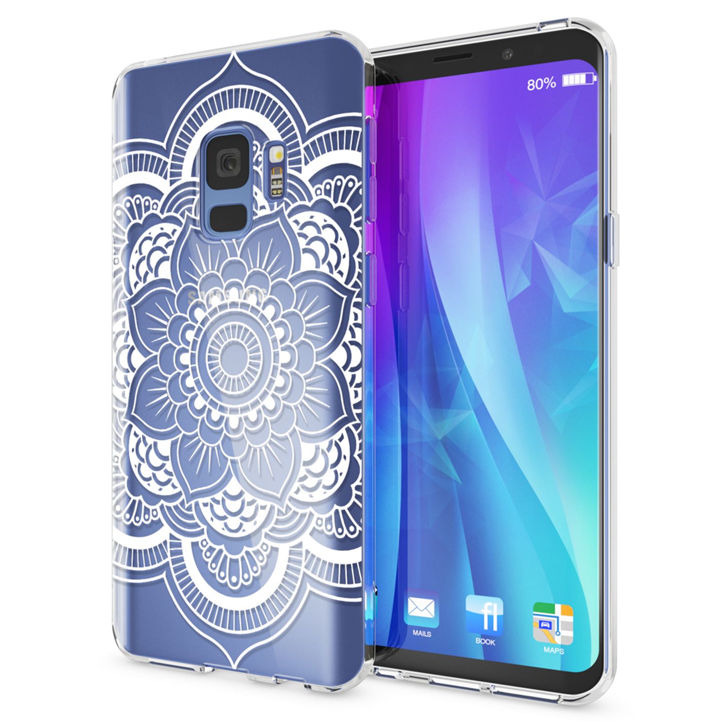 Samsung Galaxy S9 Hülle TPU Silikon durchsichtig mehrfarbig Motiv | NALIA Berlin