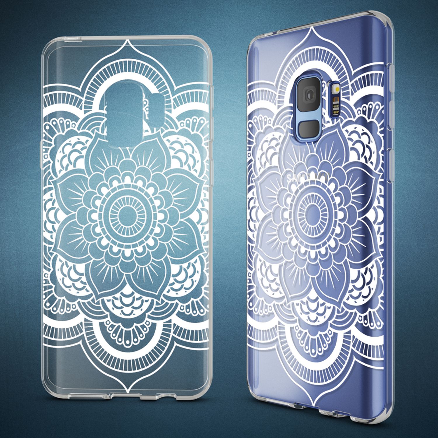 Samsung Galaxy S9 Hülle TPU Silikon durchsichtig mehrfarbig Motiv | NALIA Berlin