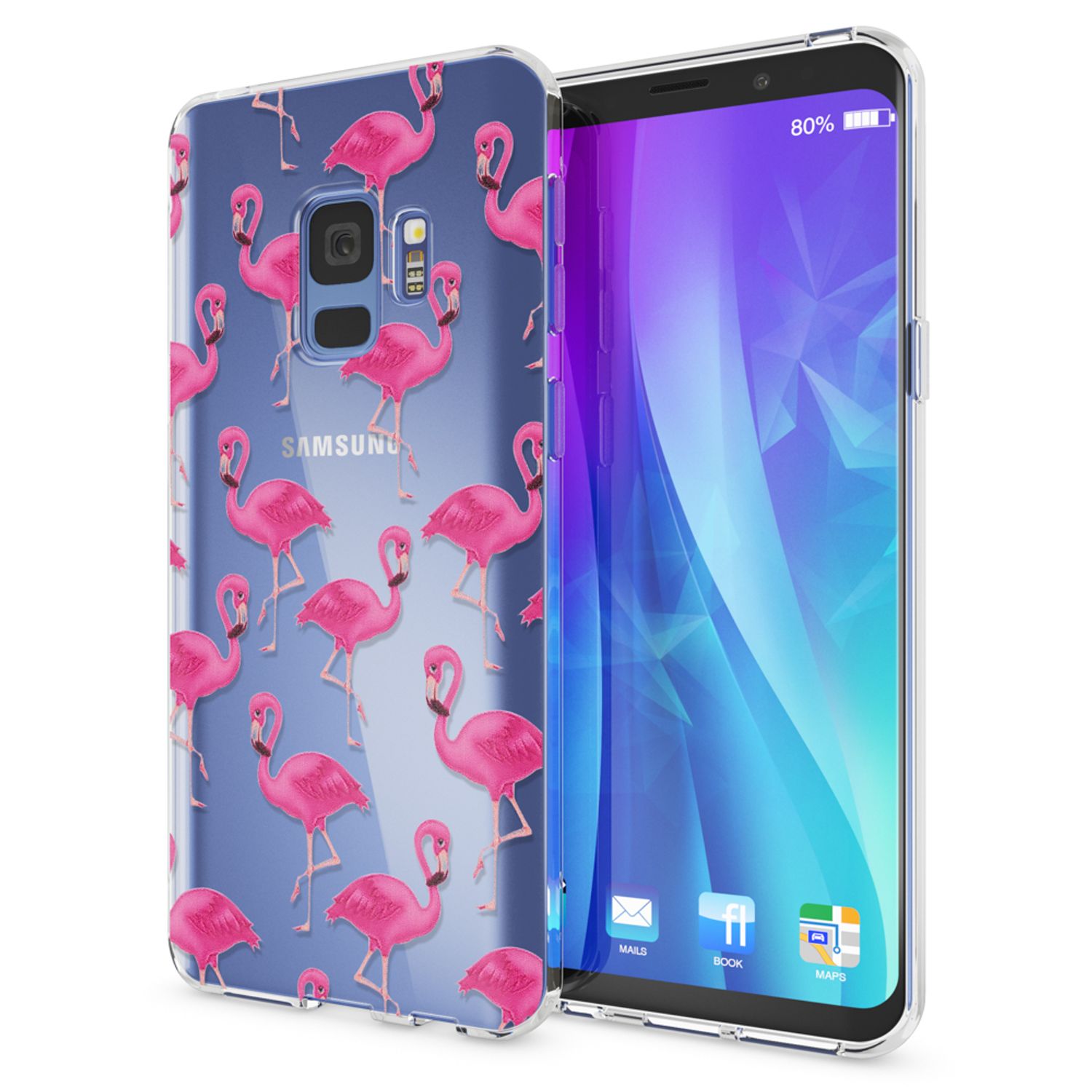 Samsung Galaxy S9 Hülle TPU Silikon durchsichtig mehrfarbig Motiv | NALIA Berlin
