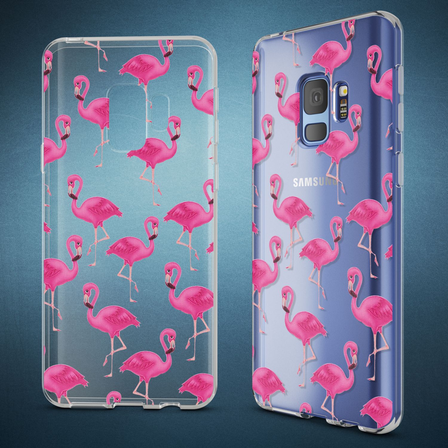 Samsung Galaxy S9 Hülle TPU Silikon durchsichtig mehrfarbig Motiv | NALIA Berlin