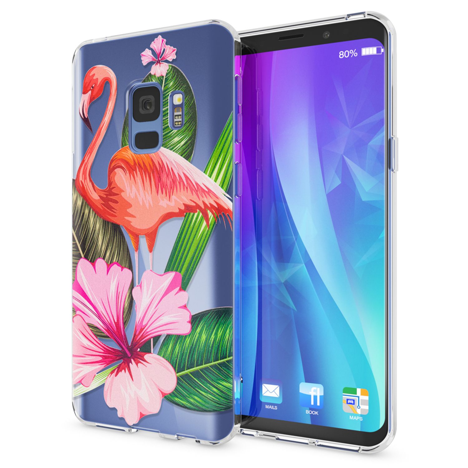 Samsung Galaxy S9 Hülle TPU Silikon durchsichtig mehrfarbig Motiv | NALIA Berlin