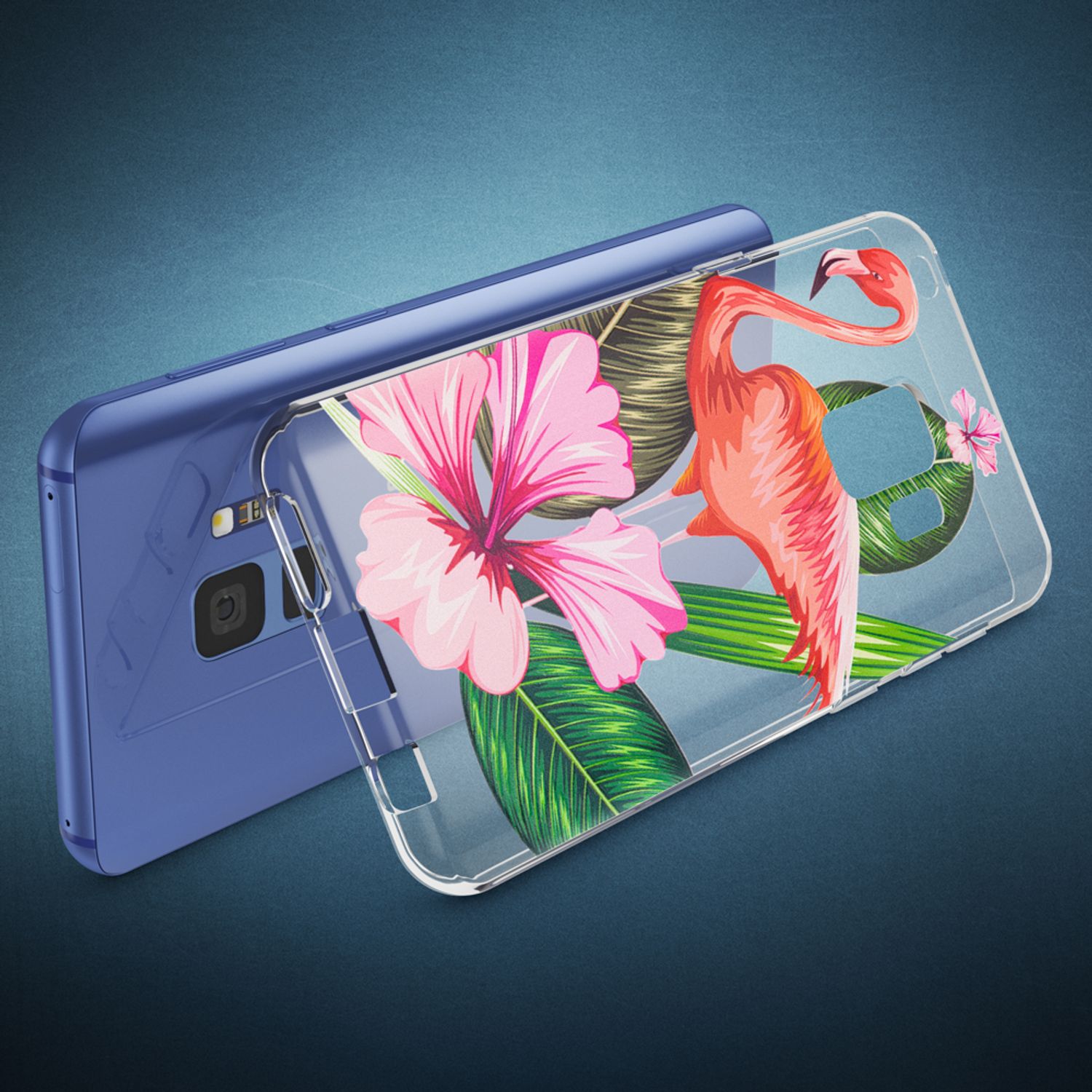 Samsung Galaxy S9 Hülle TPU Silikon durchsichtig mehrfarbig Motiv | NALIA Berlin