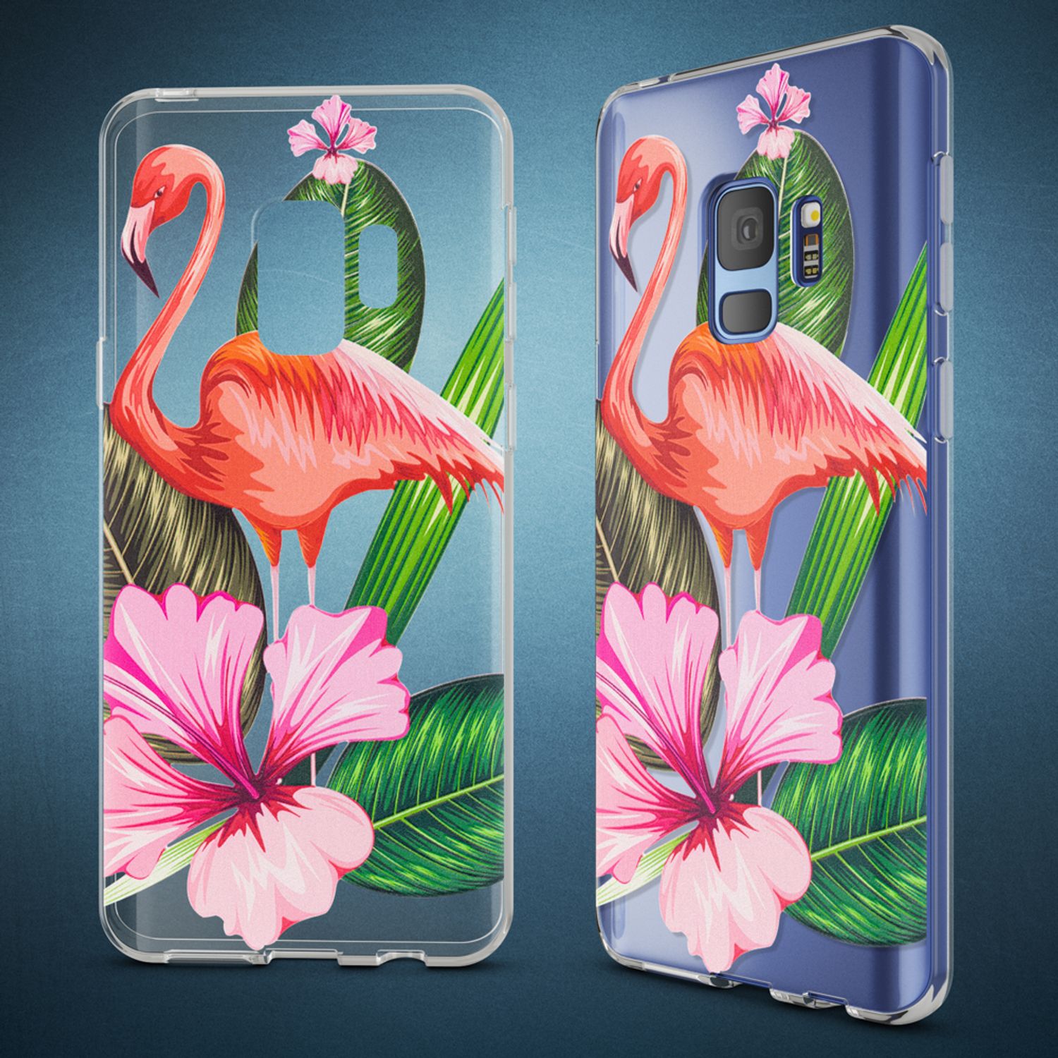 Samsung Galaxy S9 Hülle TPU Silikon durchsichtig mehrfarbig Motiv | NALIA Berlin