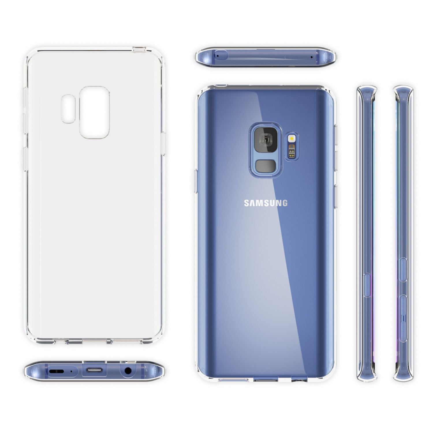 Samsung Galaxy S9 Hülle TPU Silikon durchsichtig mehrfarbig Motiv | NALIA Berlin